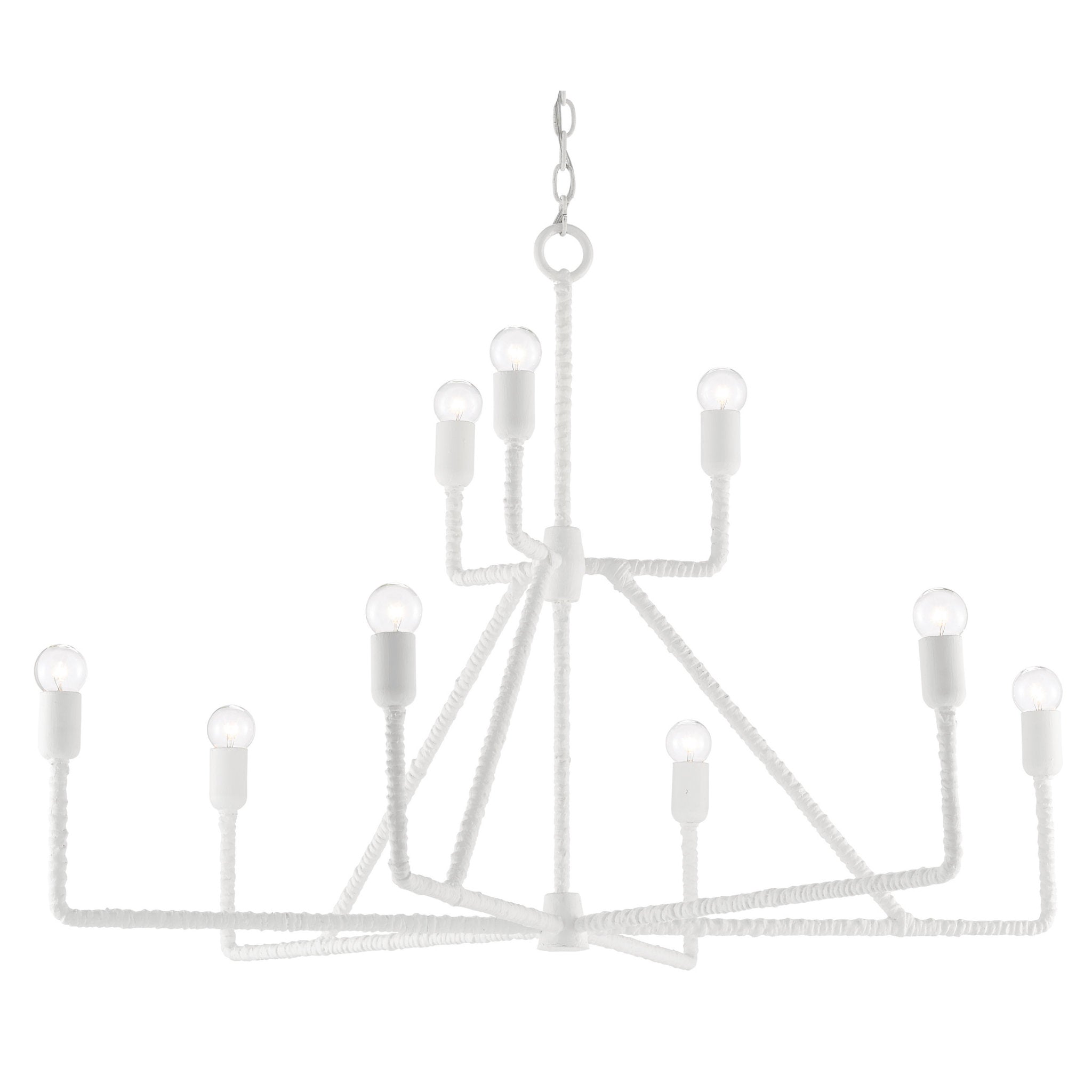 Trilling White Chandelier - Gesso White