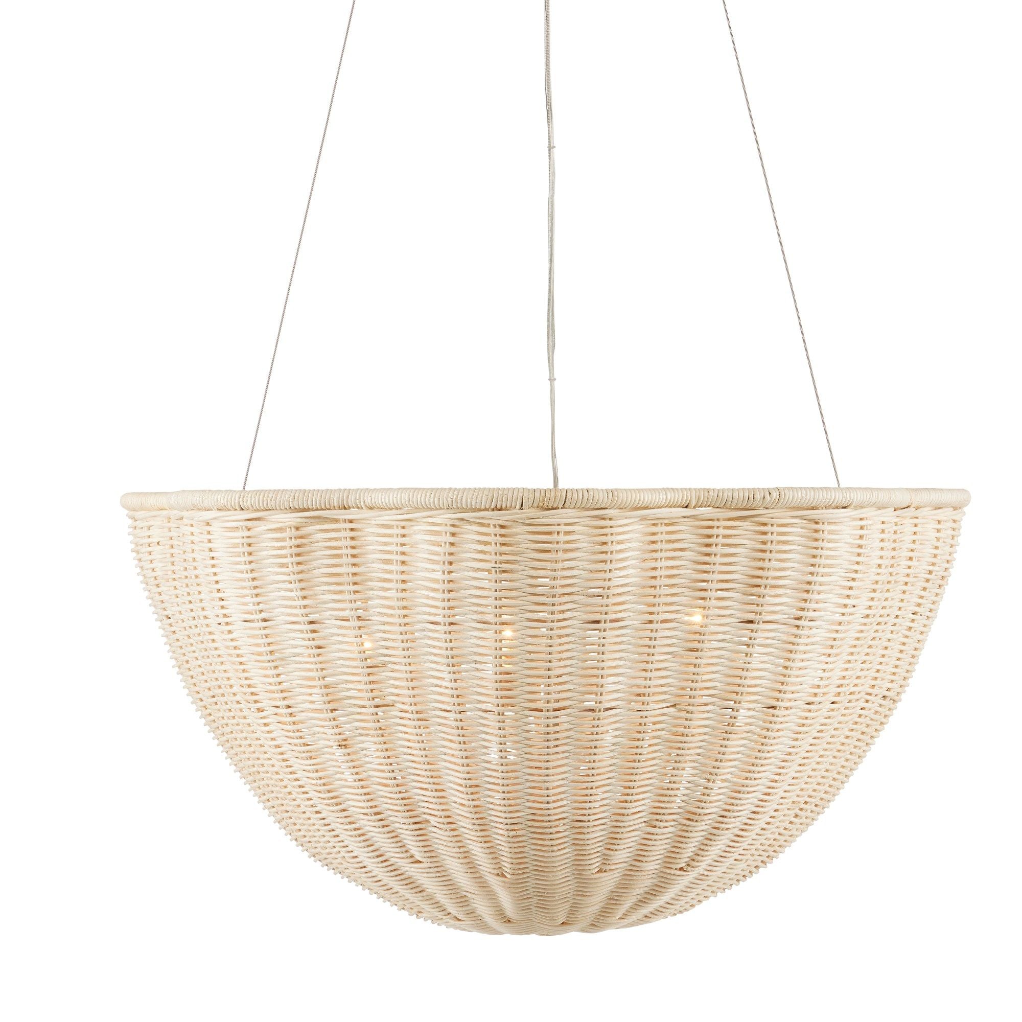 Large Round Raffia Pendant