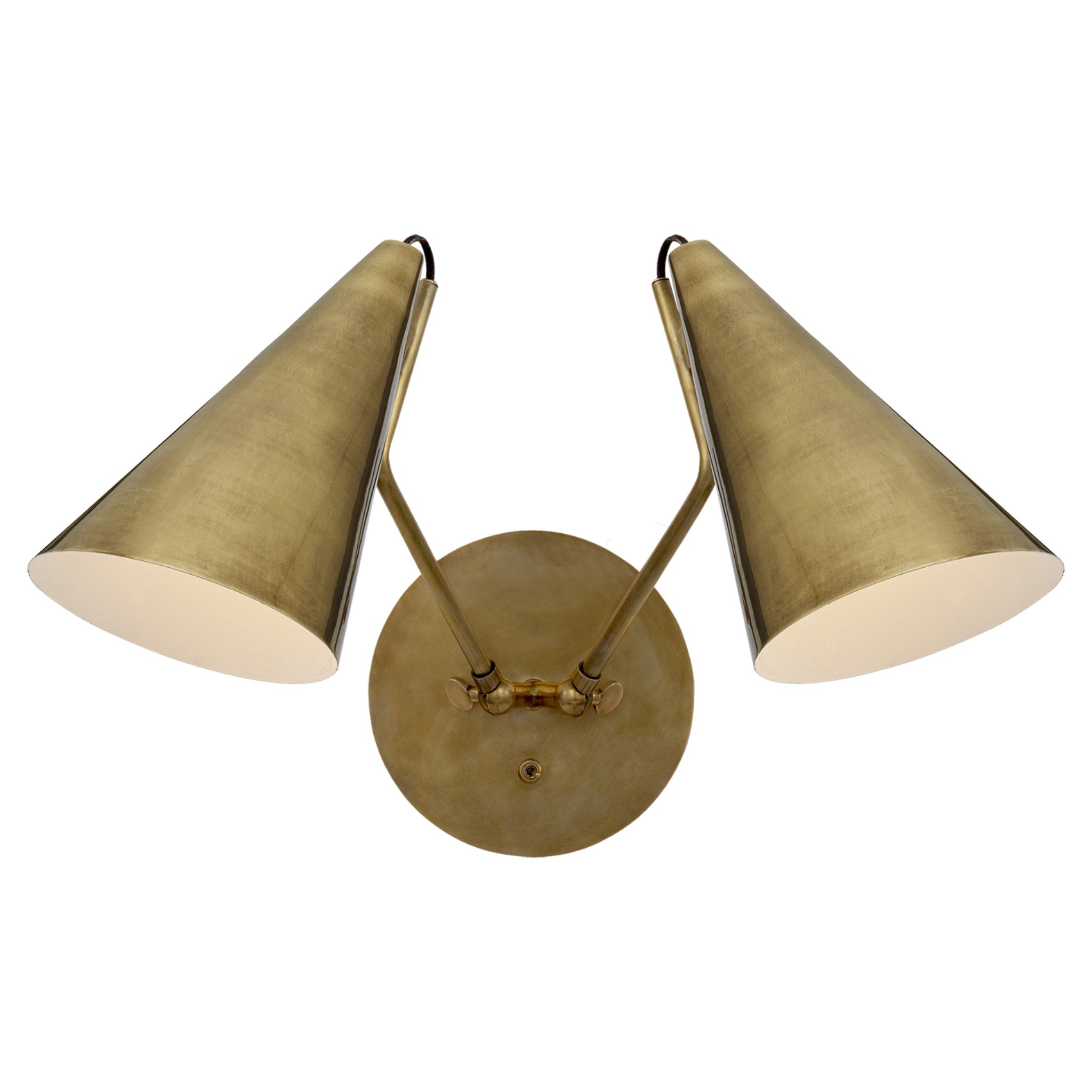 Vintage Triangular 2024 Brass Wall Sconce.