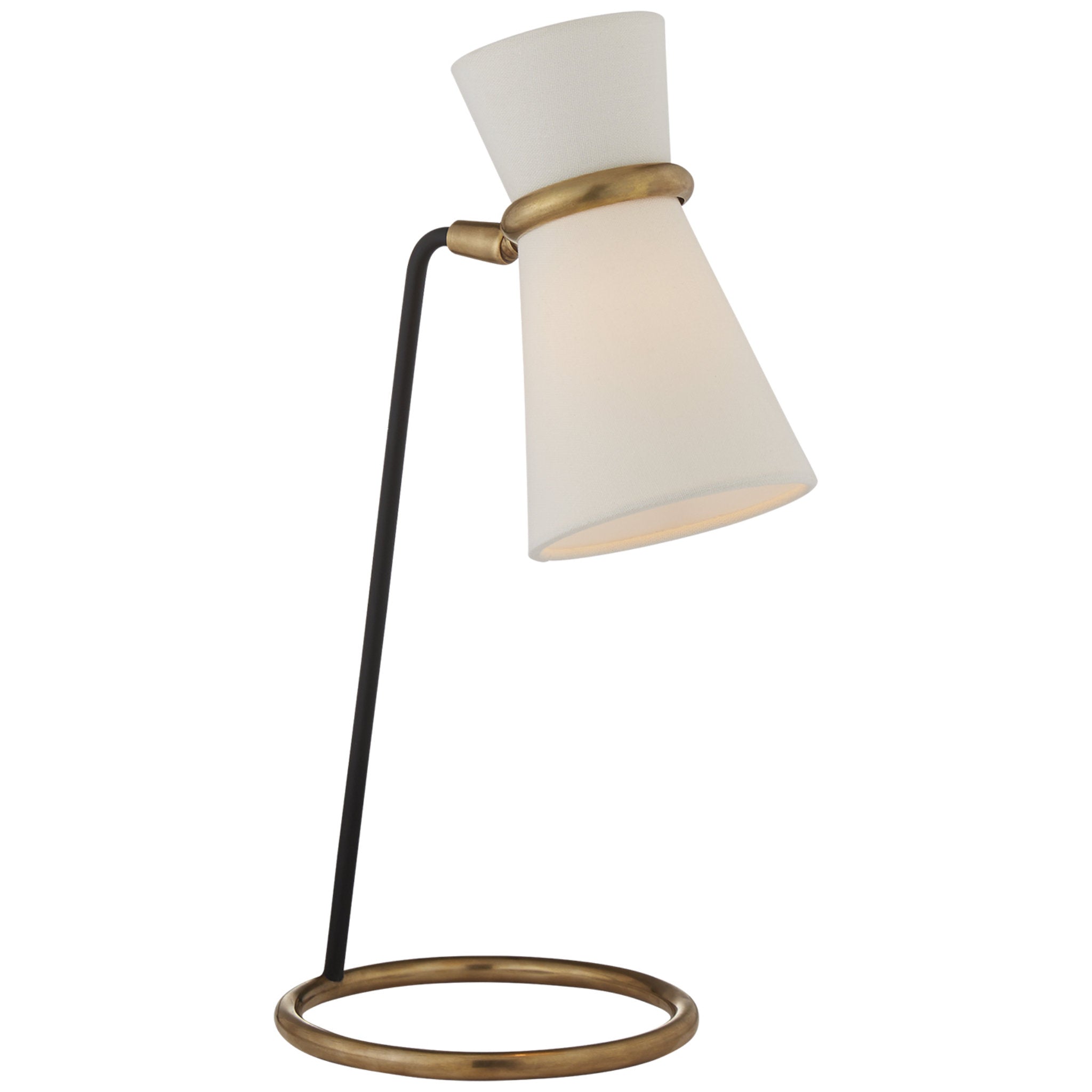 AERIN Clarkson Table Lamp in Hand Rubbed Antique Brass and Black with