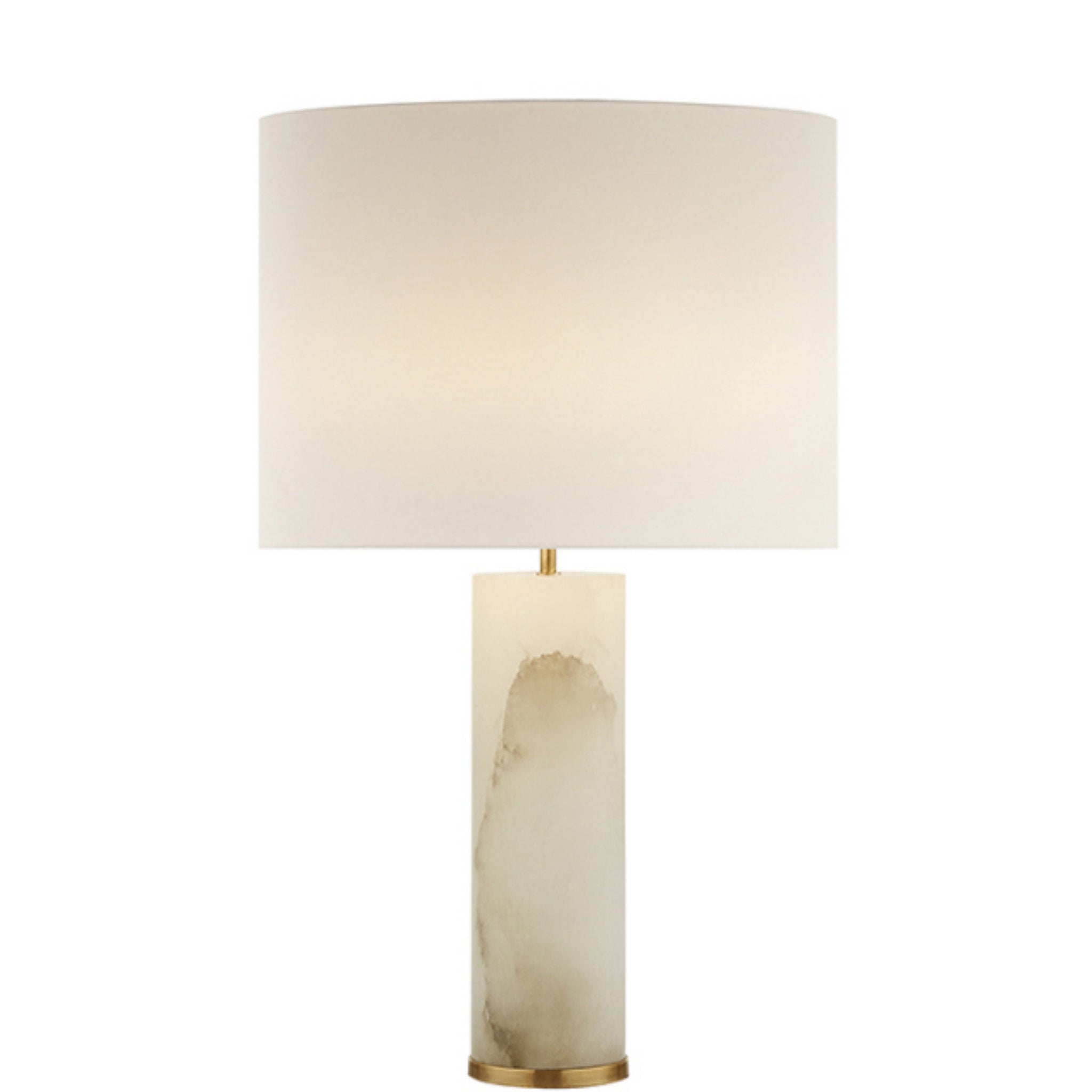 AERIN Lineham Table Lamp in Alabaster with Linen Shade