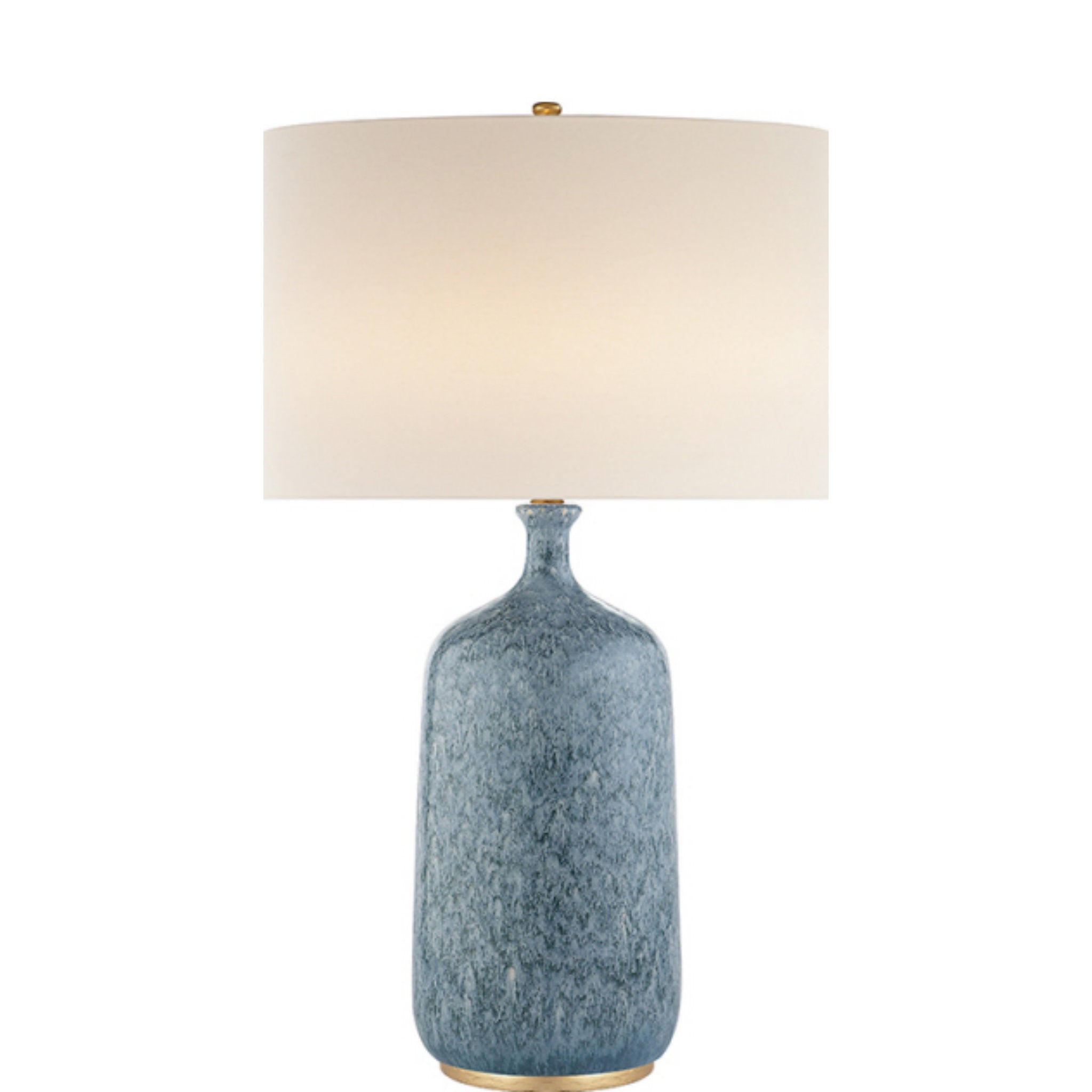 AERIN Culloden Table Lamp in Blue Lagoon with Linen Shade