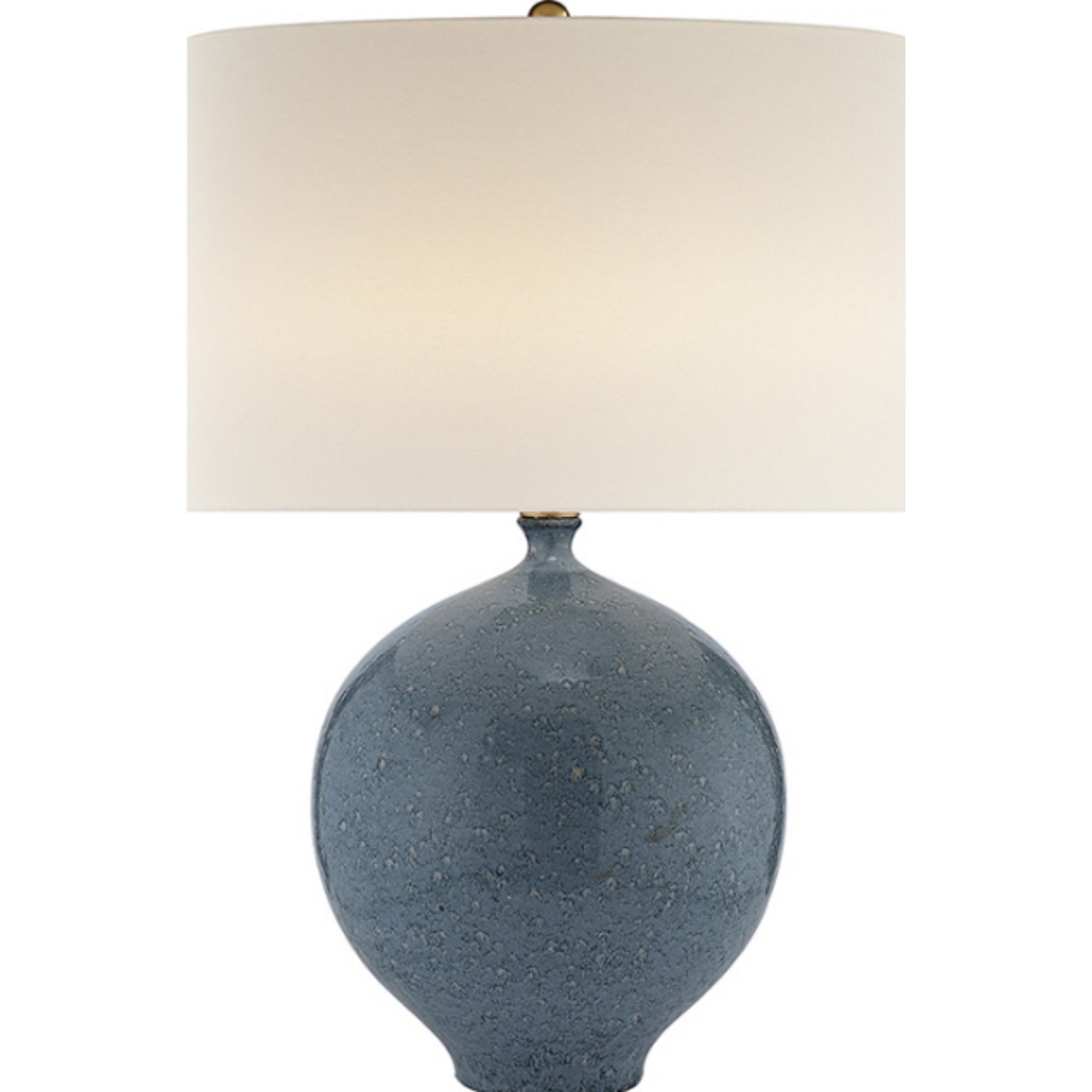 AERIN Gaios Table Lamp in Blue Lagoon with Linen Shade