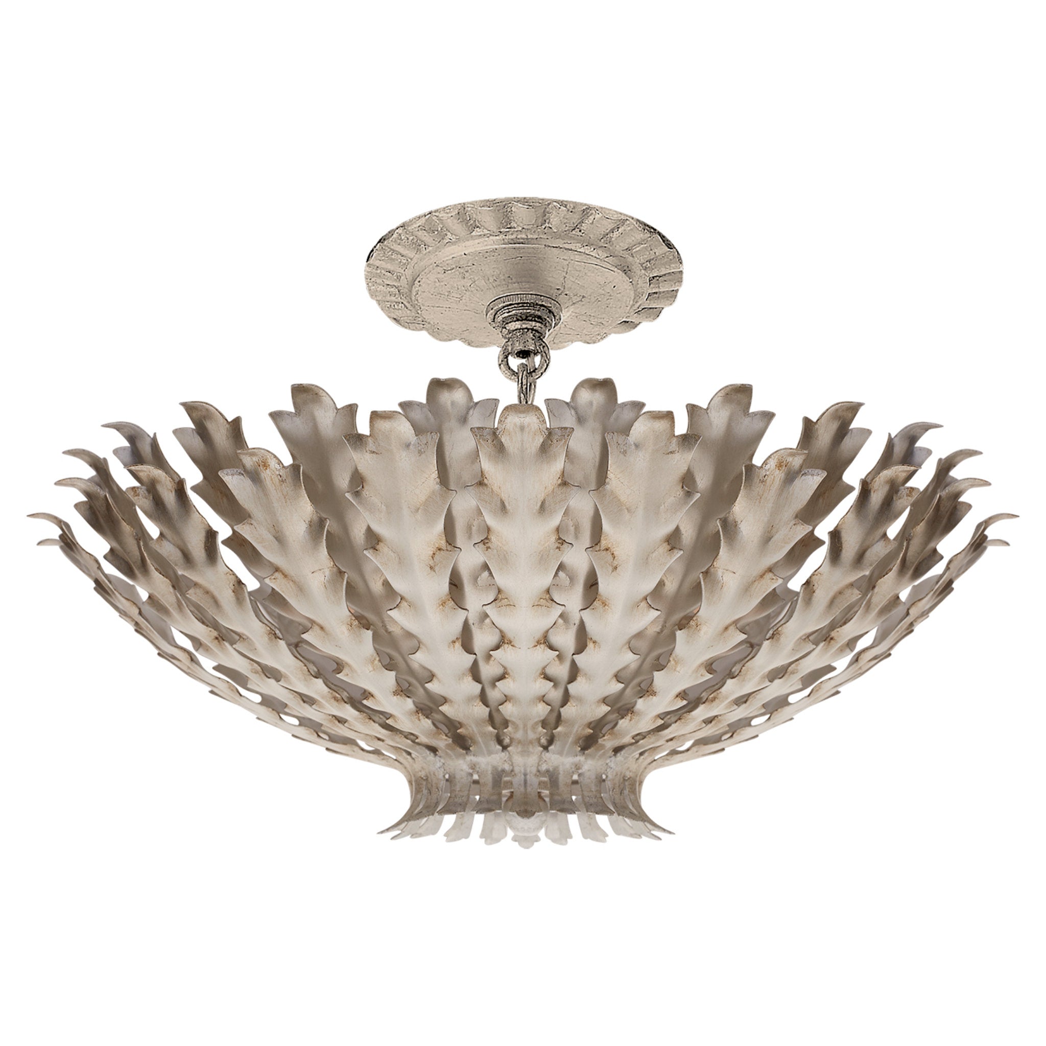 AERIN Hampton Mini Chandelier in Burnished Silver Leaf