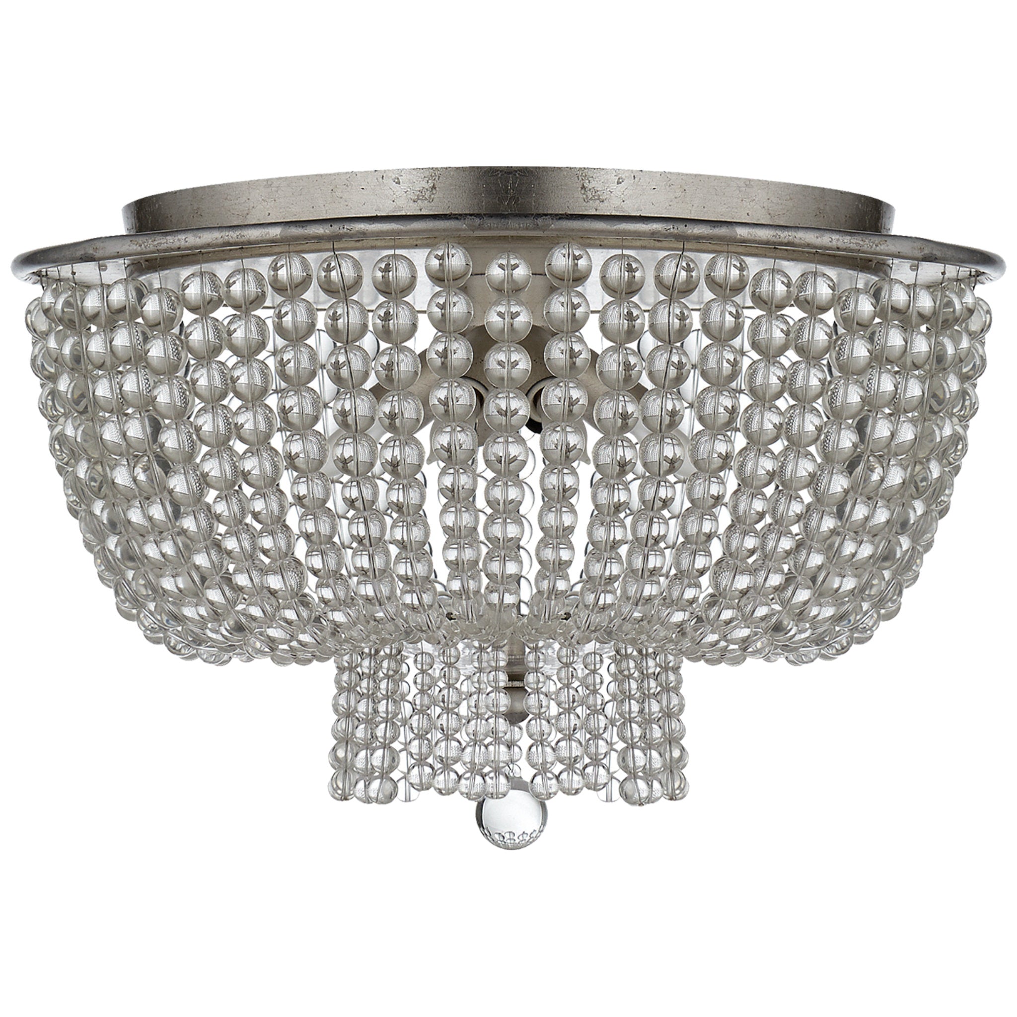 AERIN Jacqueline Flush Mount in Burnished Silver Leaf with Clear Glass