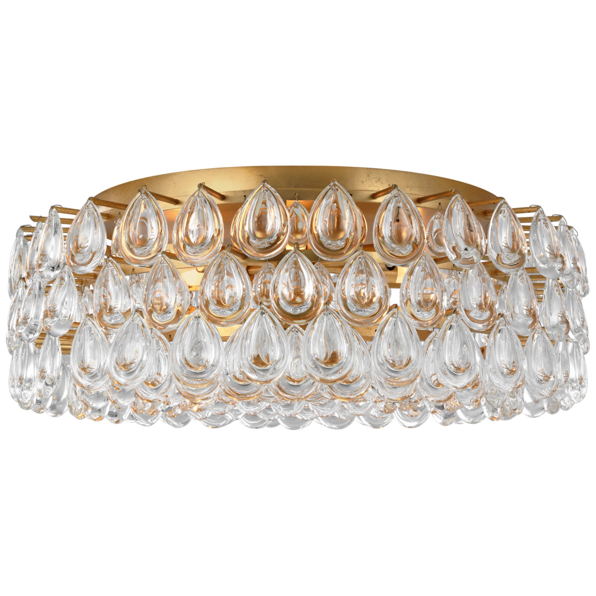 AERIN Liscia Large Flush Mount in Gild with Crystal