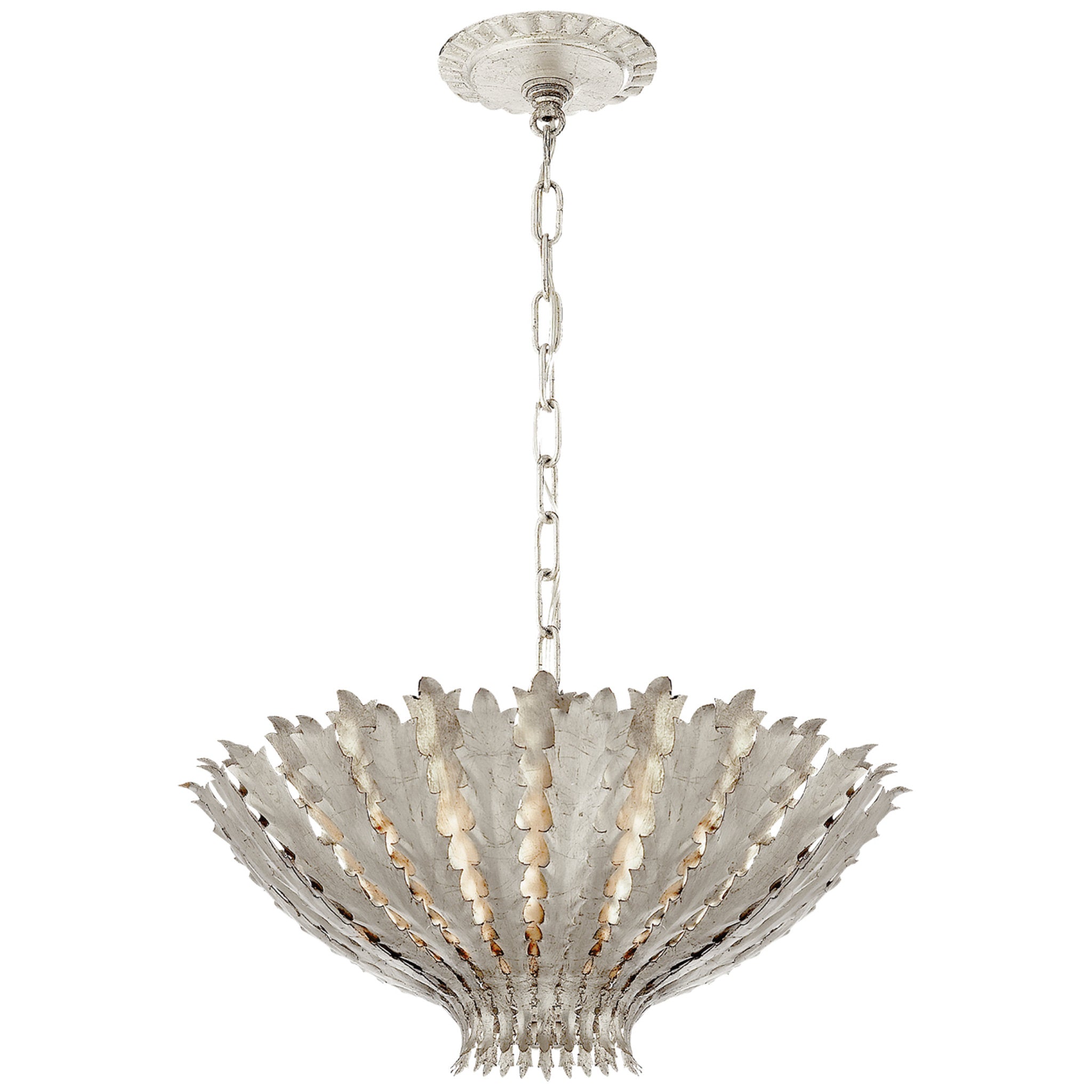 AERIN Hampton Small Chandelier in Burnished Silver Leaf