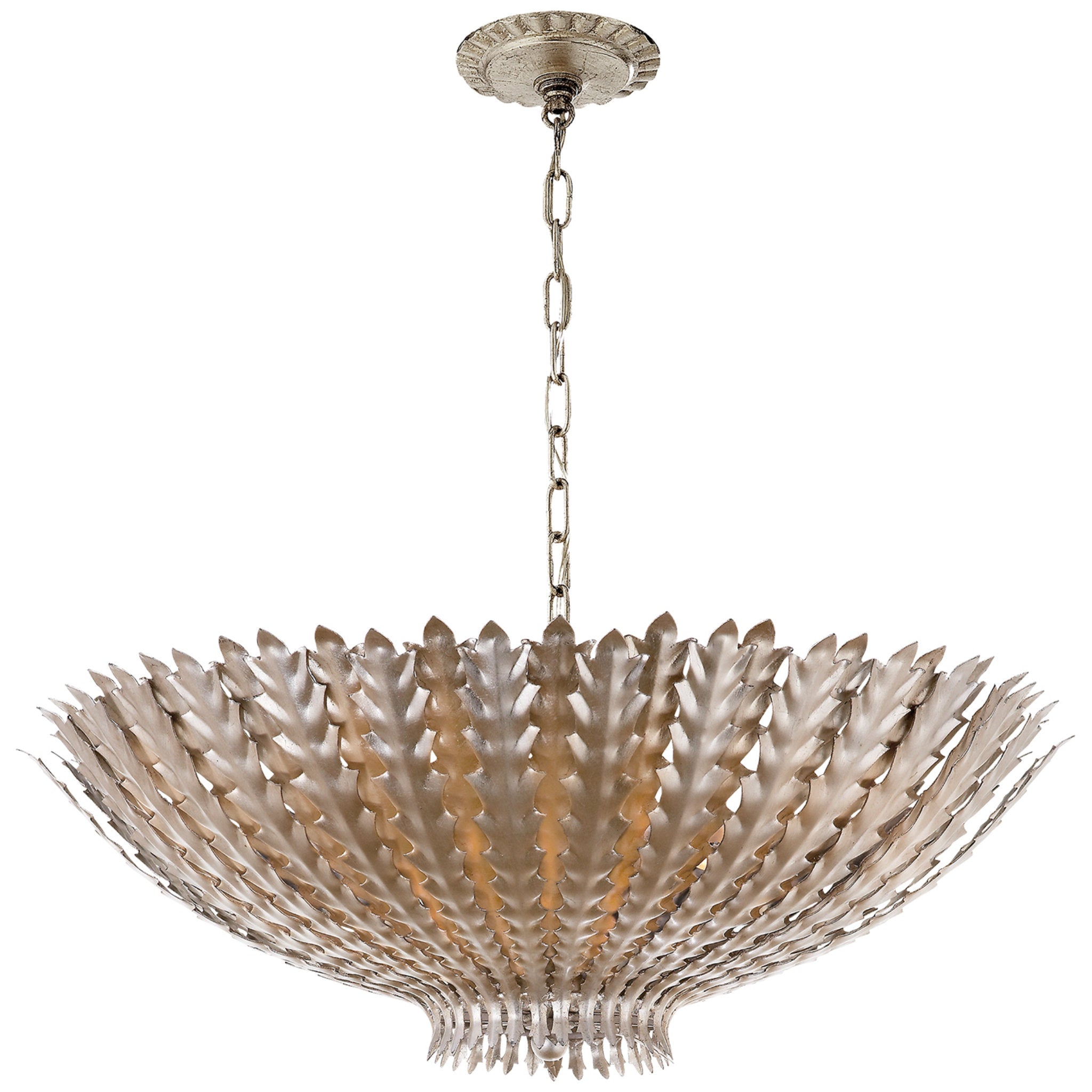 AERIN Hampton Medium Chandelier in Burnished Silver Leaf