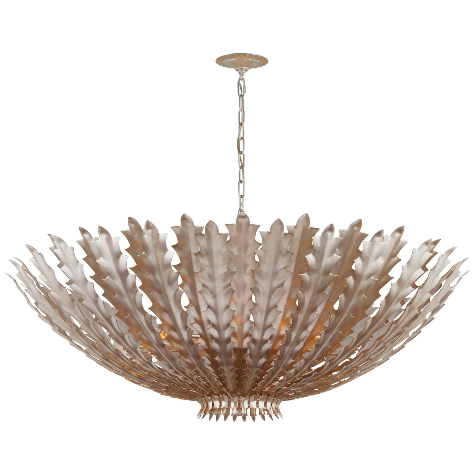 AERIN Hampton Grande Chandelier in Burnished Silver Leaf