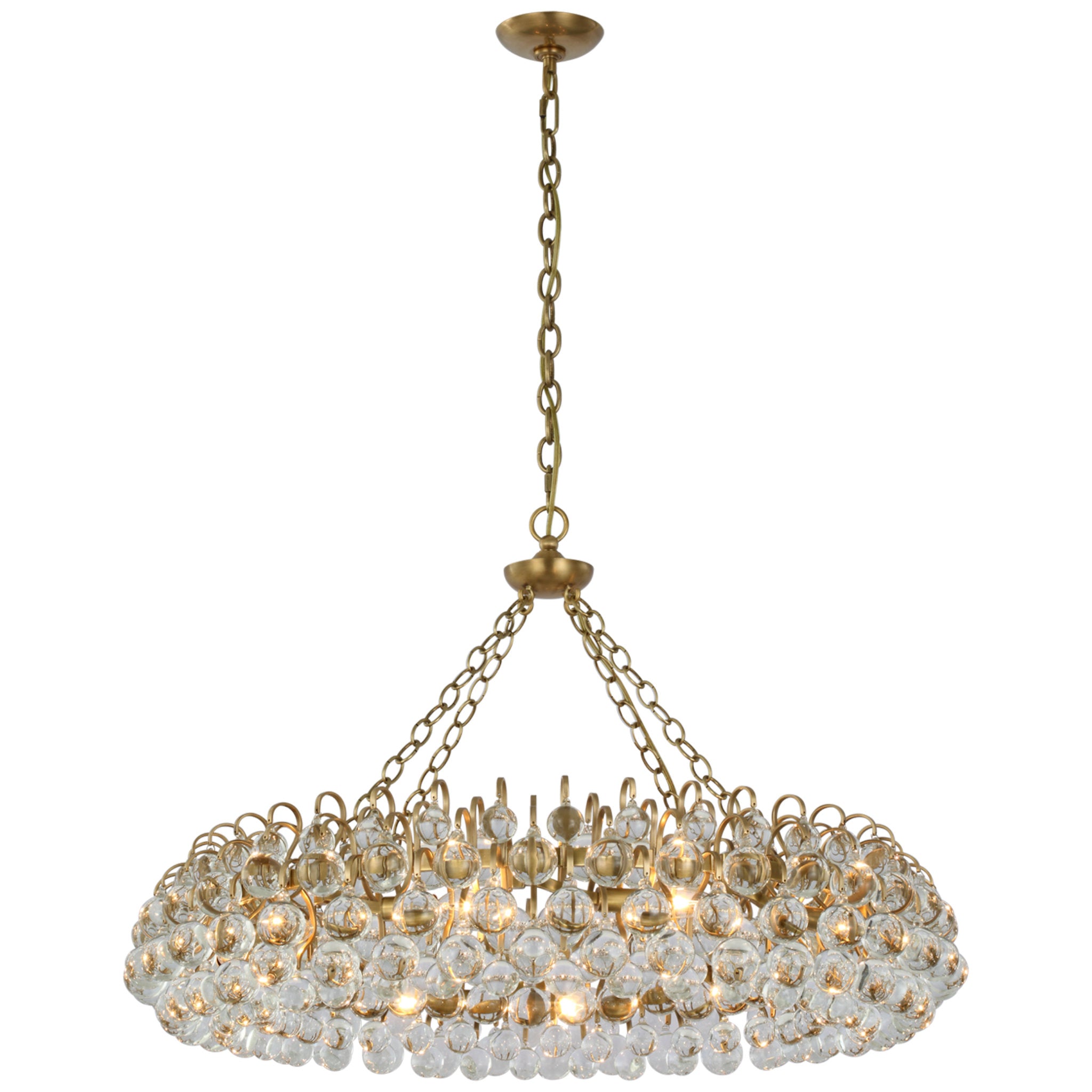 AERIN Bellvale Large Ring Chandelier in Hand Rubbed Antique Brass with