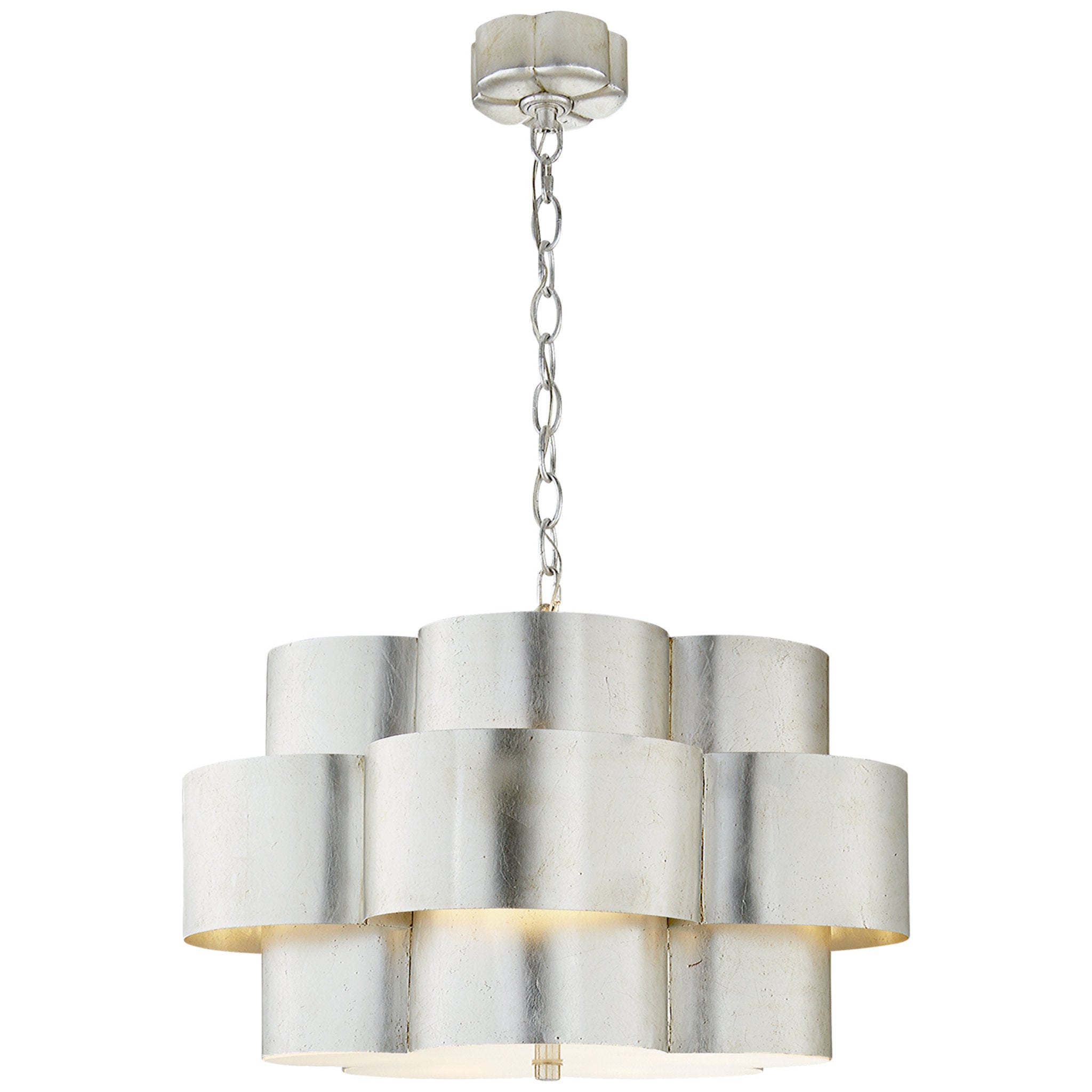 AERIN Arabelle Hanging Shade in Burnished Silver Leaf