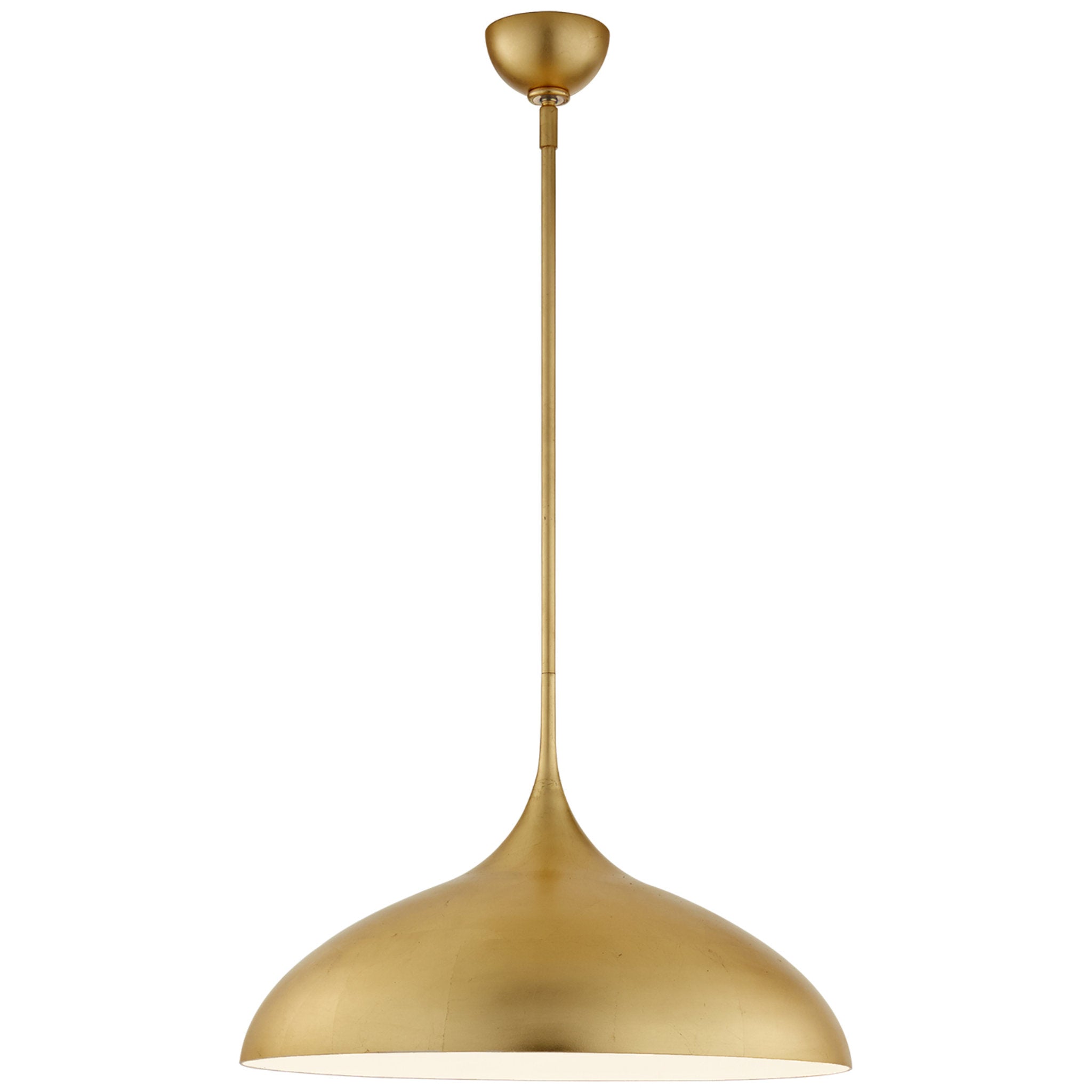 AERIN Agnes Large Pendant in Gild with White Interior