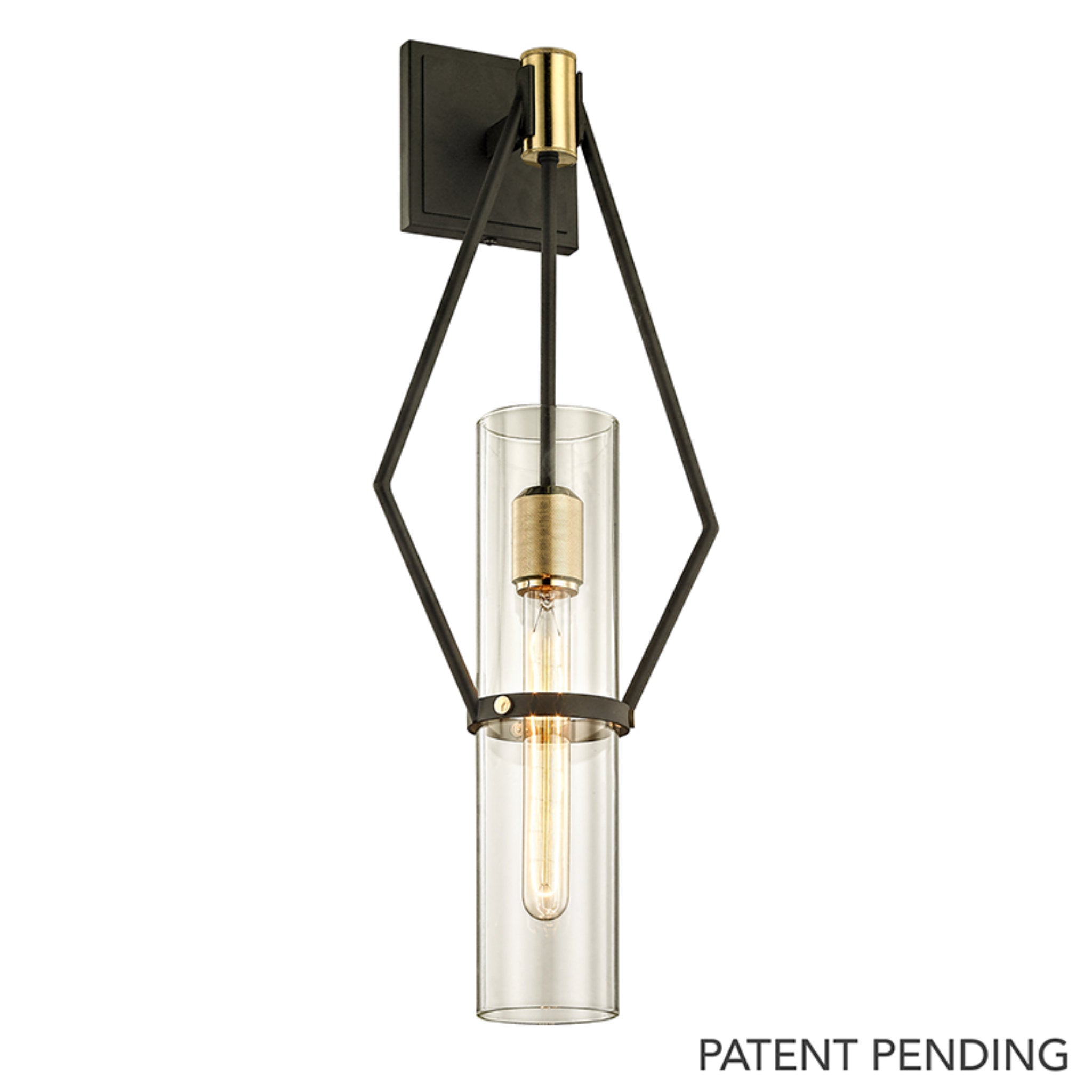 Raef Wall Sconce 1-Light LED in Textured Bronze Brushed Brass L9.5 x W