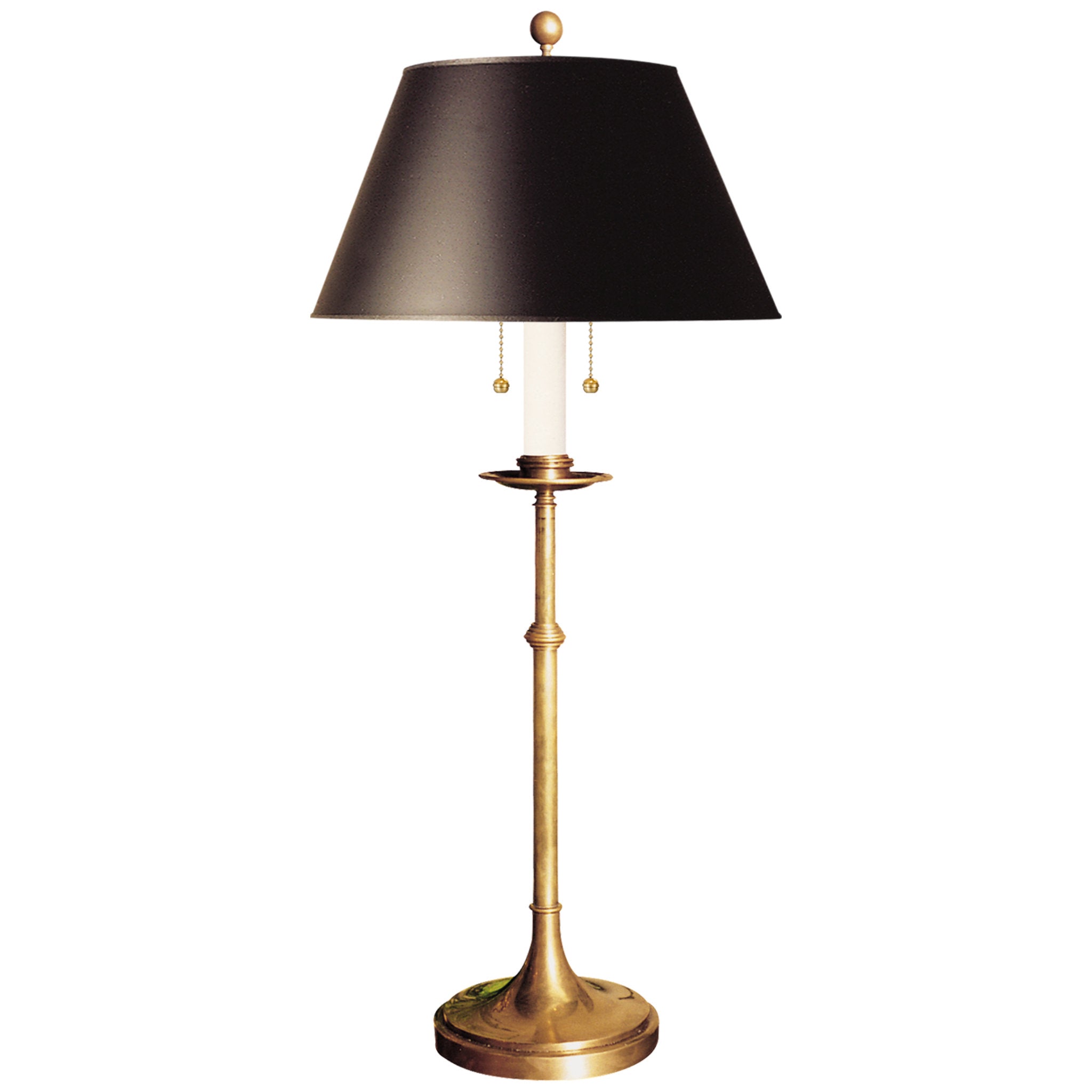 Handsome Visual Comfort Chapman Adjustable Brass Desk Lamp With