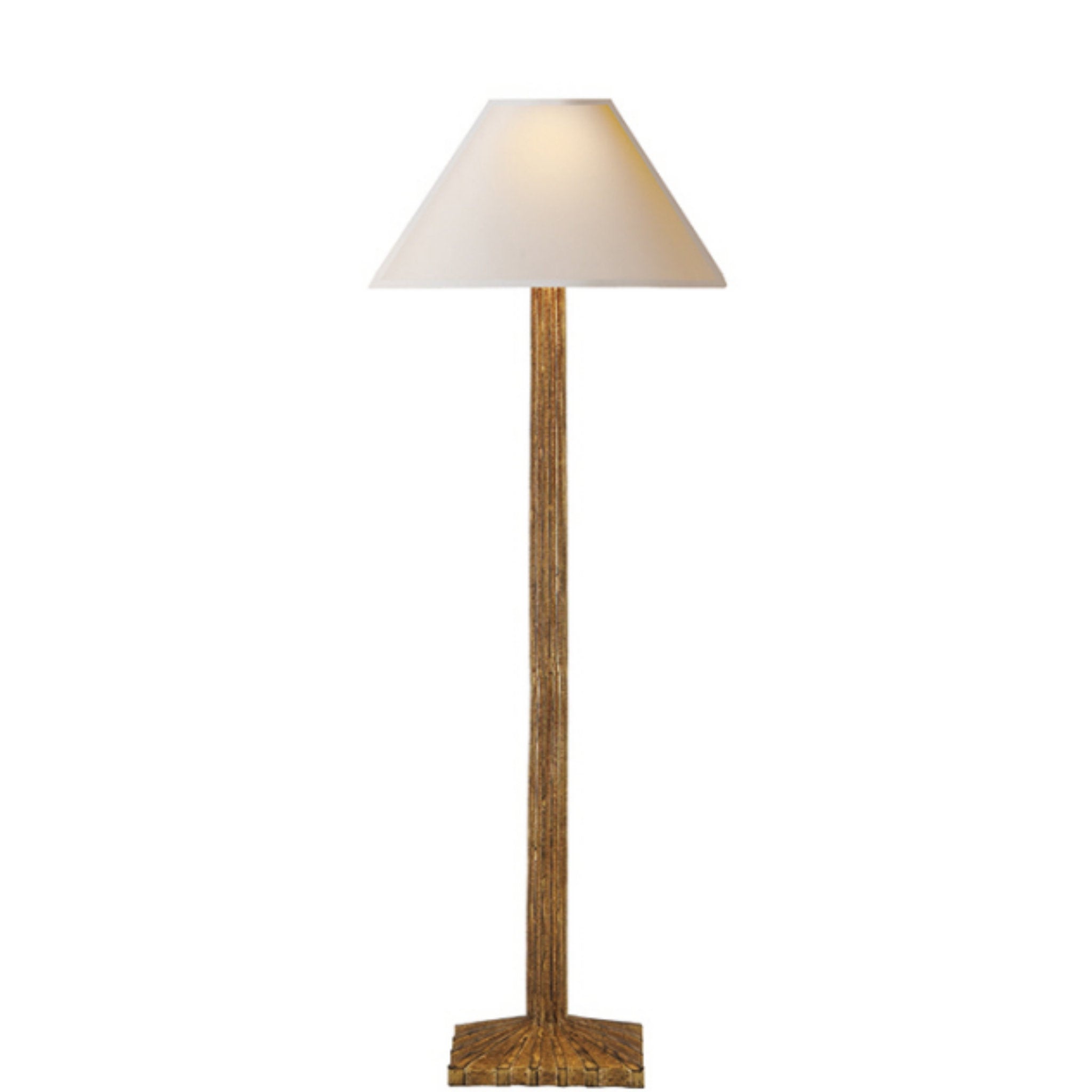 Chapman & Myers Strie Buffet Lamp in Gilded Iron with Natural Paper Sh