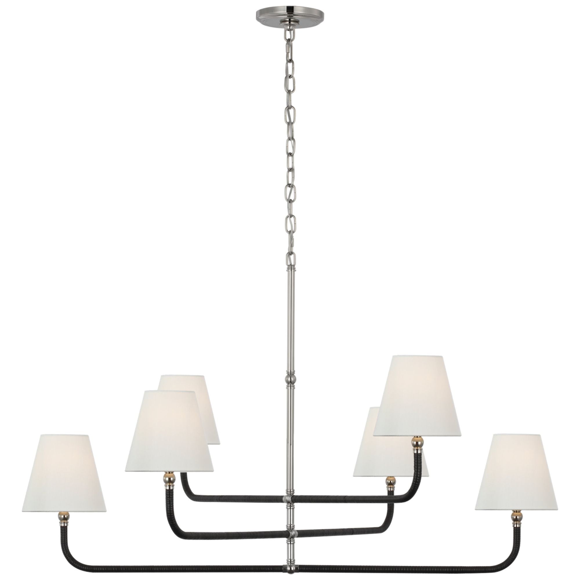 Chapman & Myers Basden Extra Large Three Tier Chandelier in Polished N