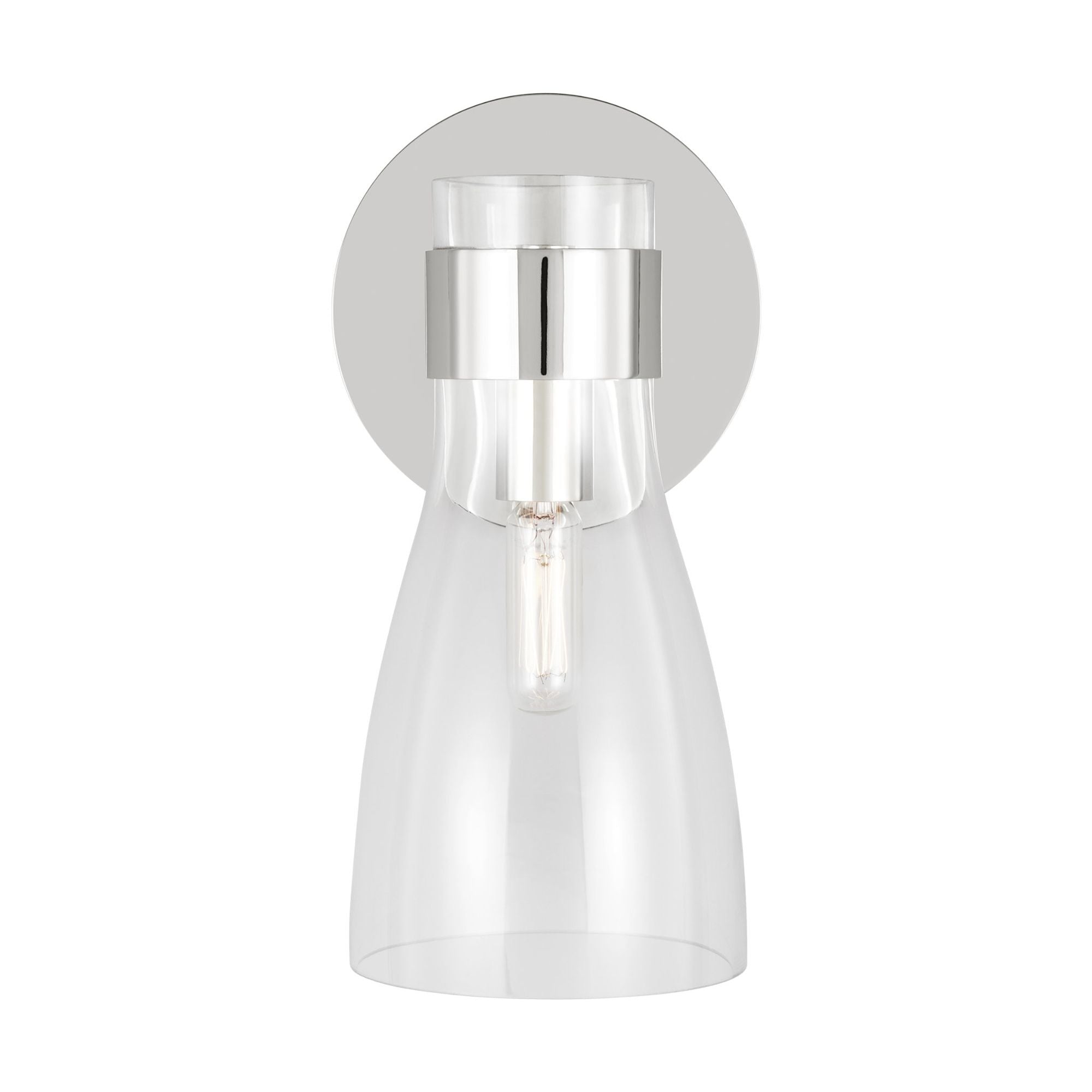 AERIN Moritz One Light Sconce in Polished Nickel