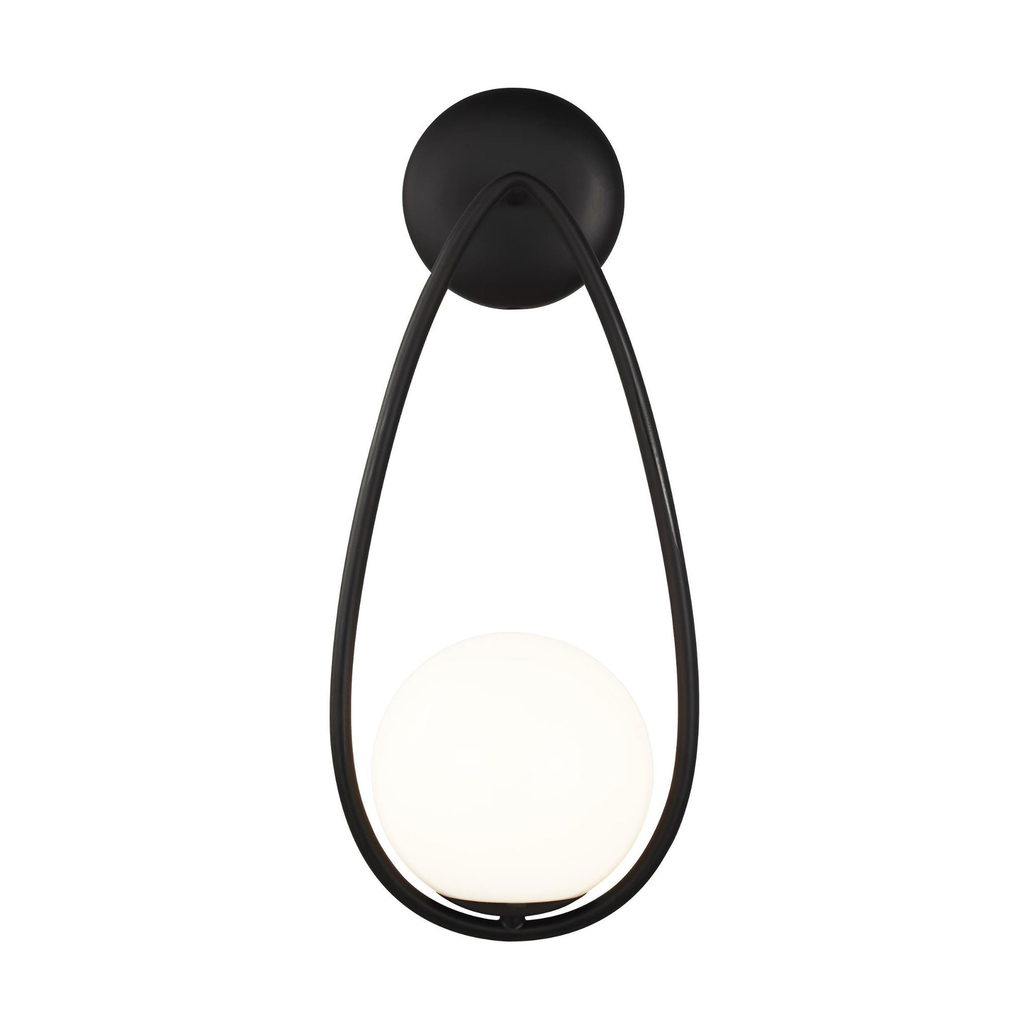 AERIN Galassia One Light Sconce in Midnight Black