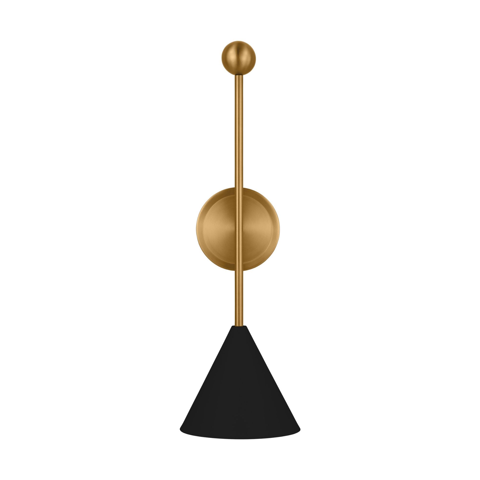 AERIN Tresa 1 Light 5.25 inch Midnight Black and Burnished Brass