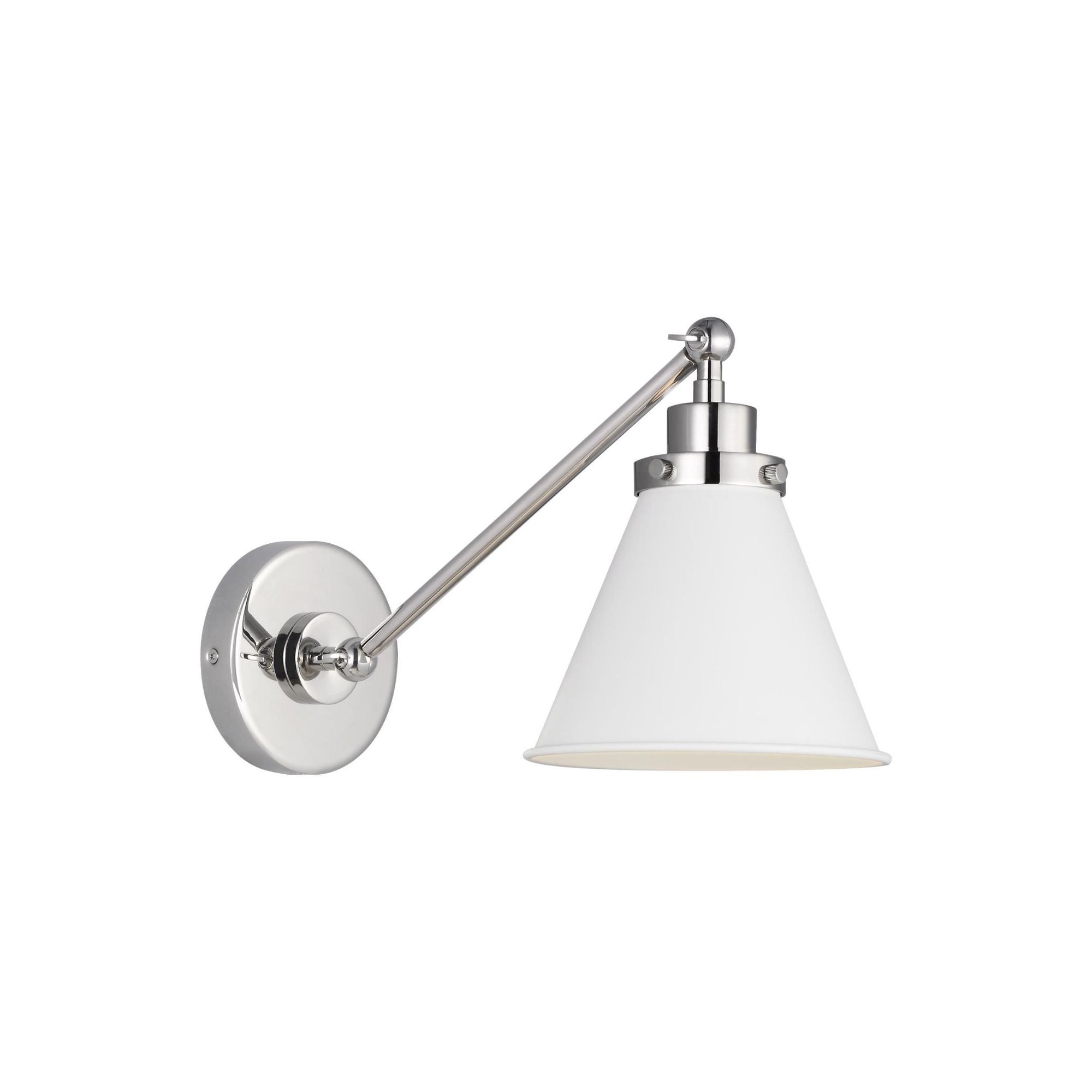 Visual Comfort Studio - CW1141MWTBBS - One Light Wall Sconce - Wellfleet -  Matte White and Burnished Brass