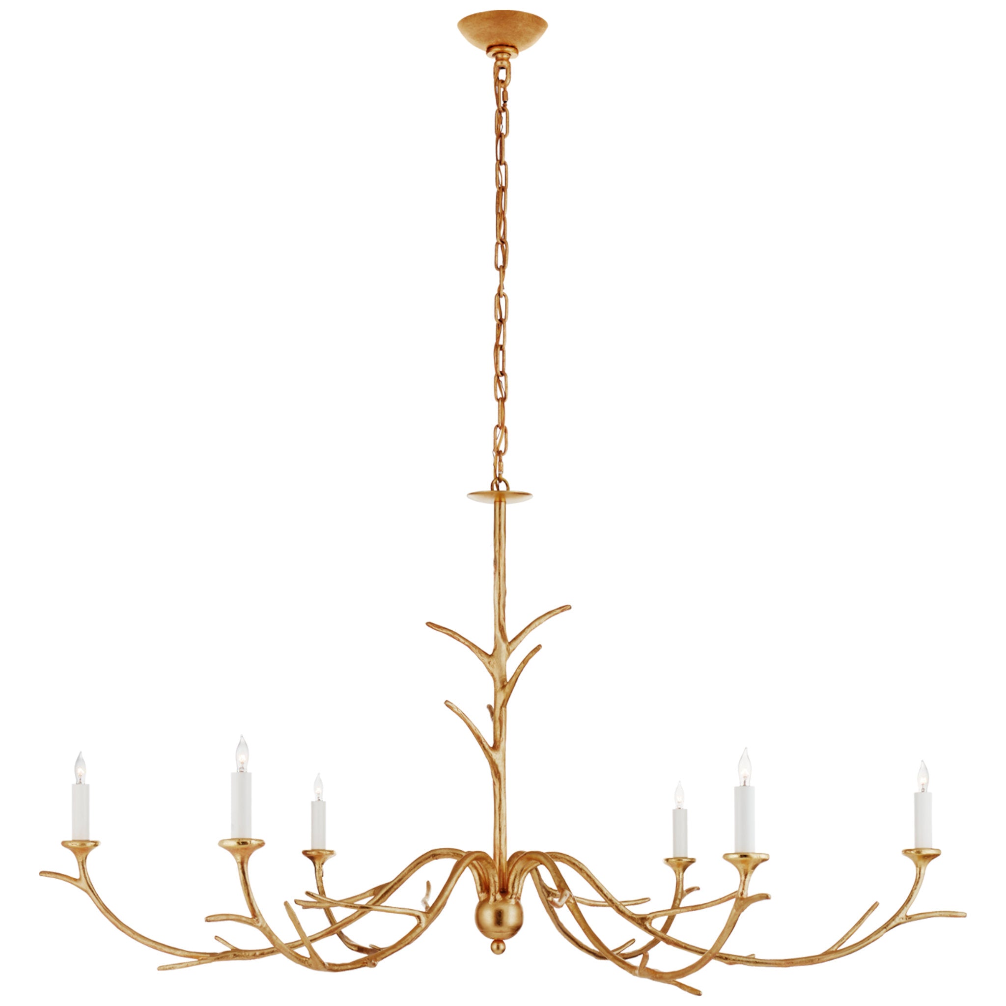 Julie Neill Iberia Large Chandelier in Antique Gold Leaf