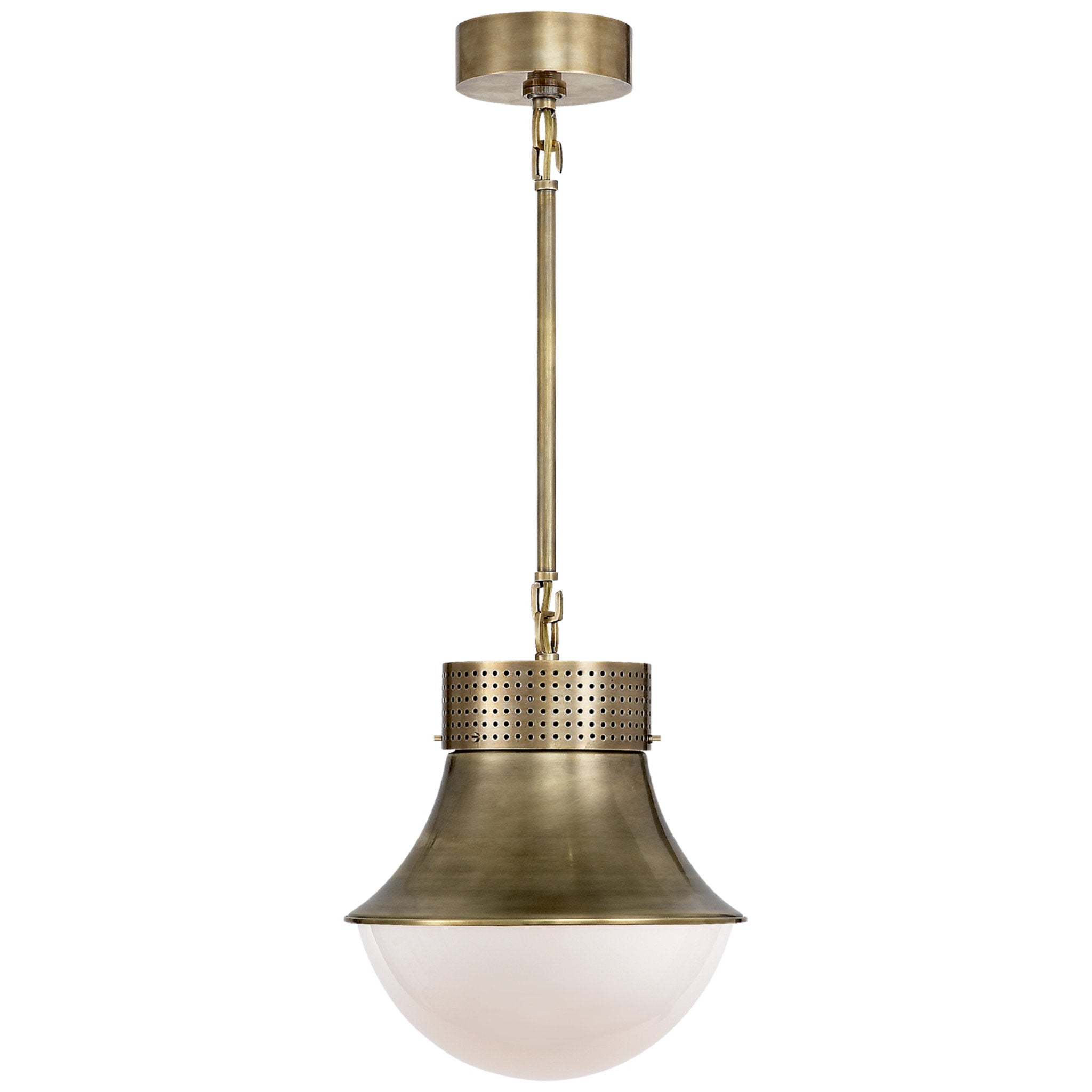 Kelly Wearstler Precision Small Pendant in Antique-Burnished Brass wit