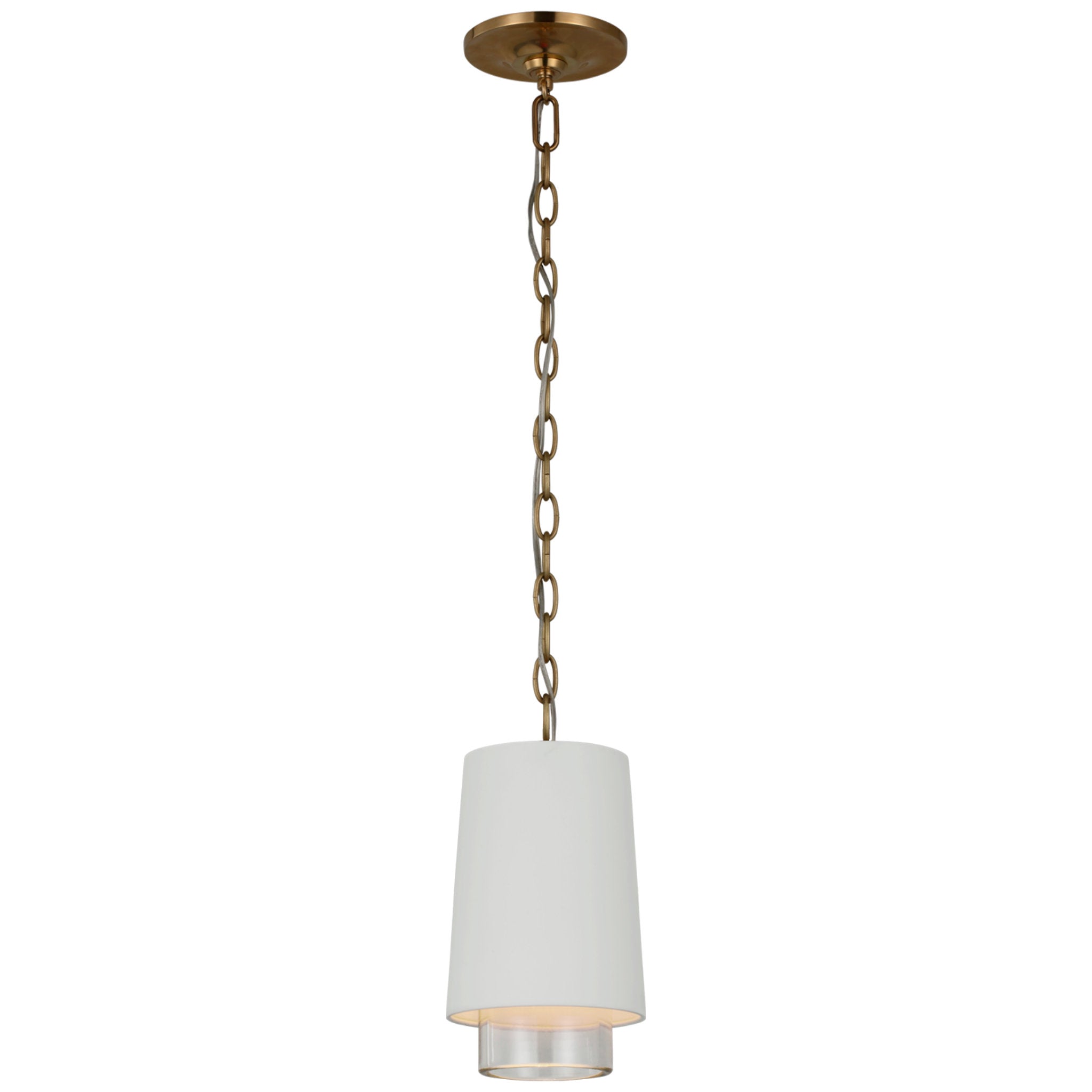 S5115SB by Visual Comfort - Rivers Small Fluted Pendant in Soft Brass
