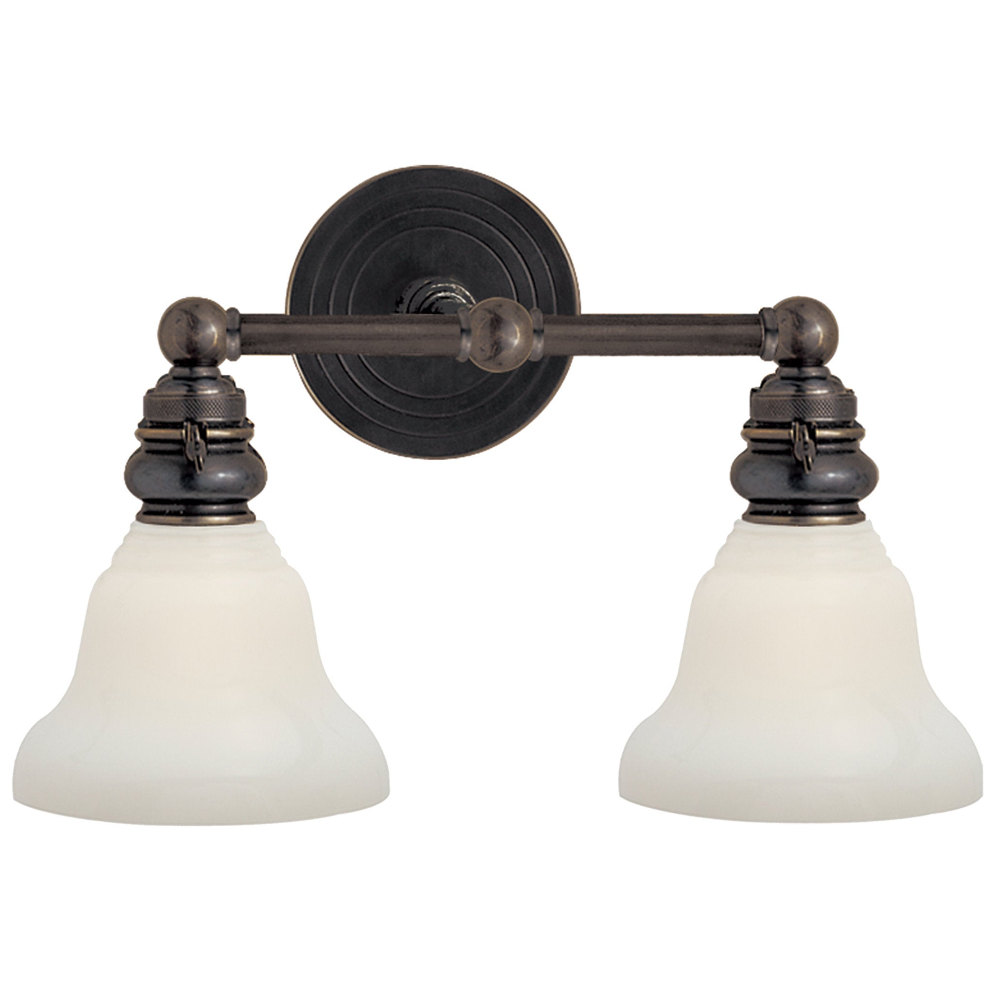 Chapman & Myers Boston Functional Double Light in Hand-Rubbed Antique