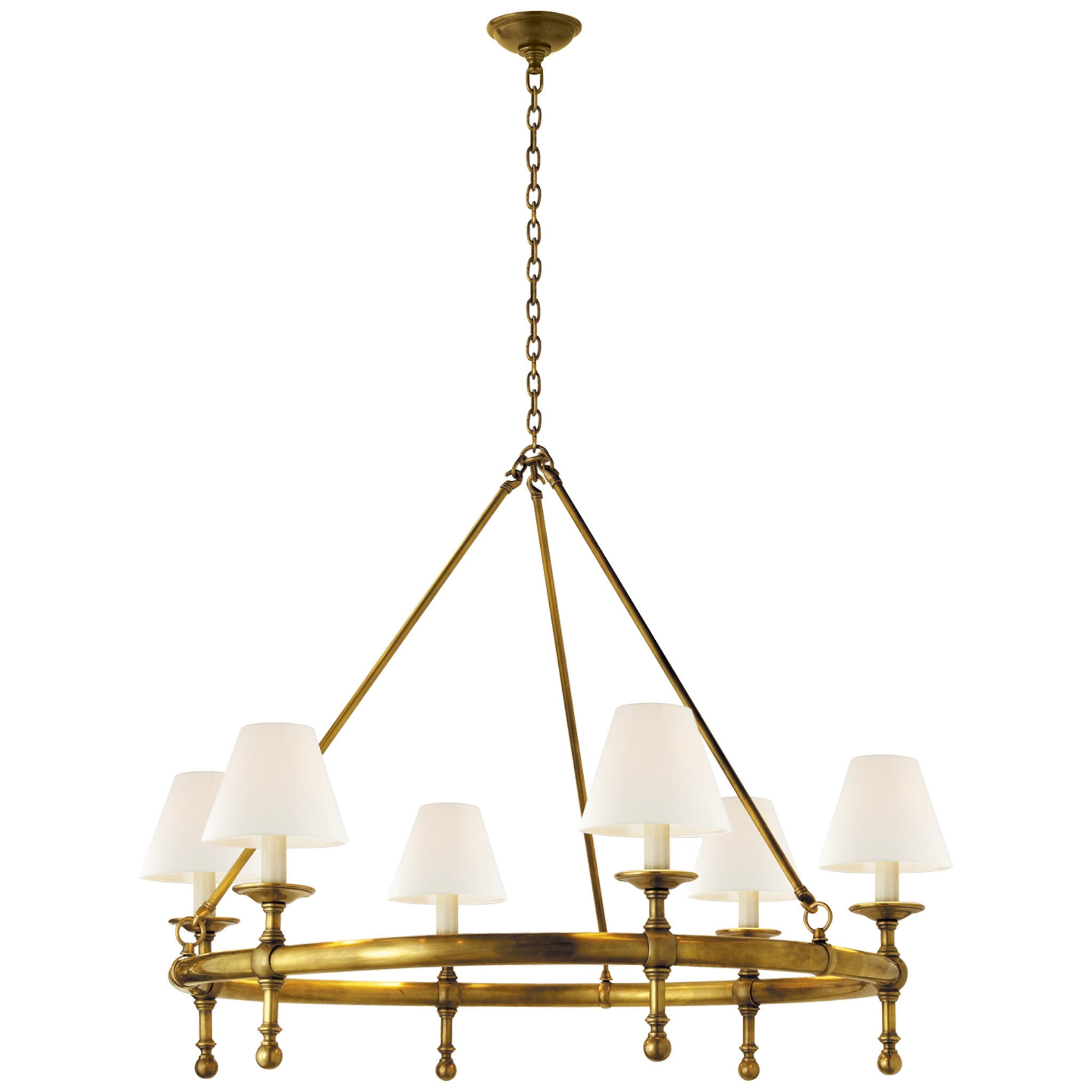 E.F. Chapman Robinson Chandelier in Antique Brass by Visual Comfort  Signature at Destination Lighting