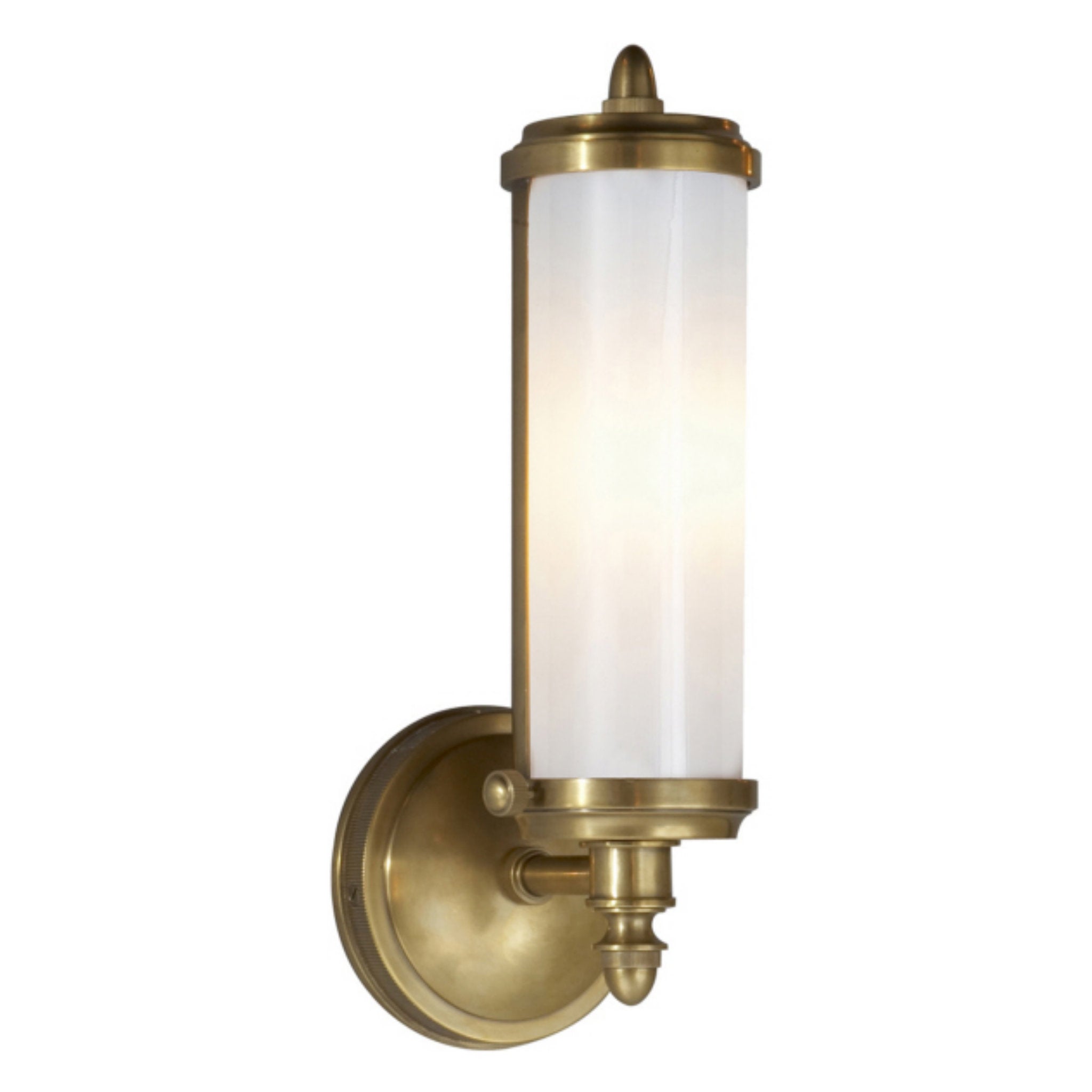 TOB2184HABWG by Visual Comfort - Calliope Short Bath Light in Hand-Rubbed  Antique Brass with White Glass