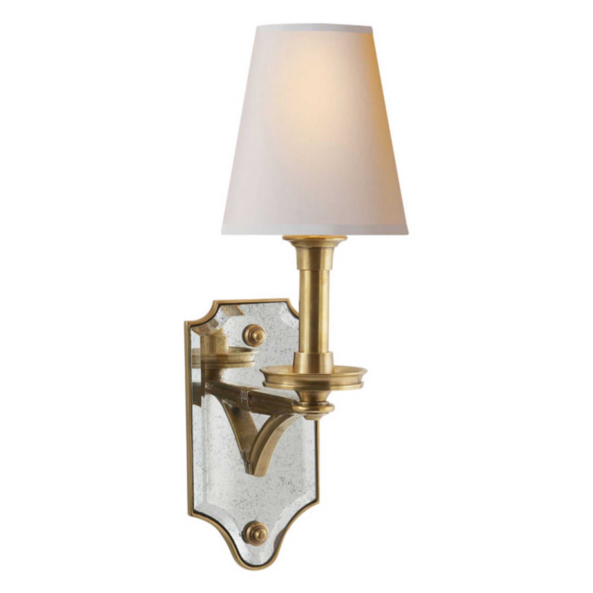 Thomas O'Brien Vendome Triple Sconce in Hand-Rubbed Antique Brass with