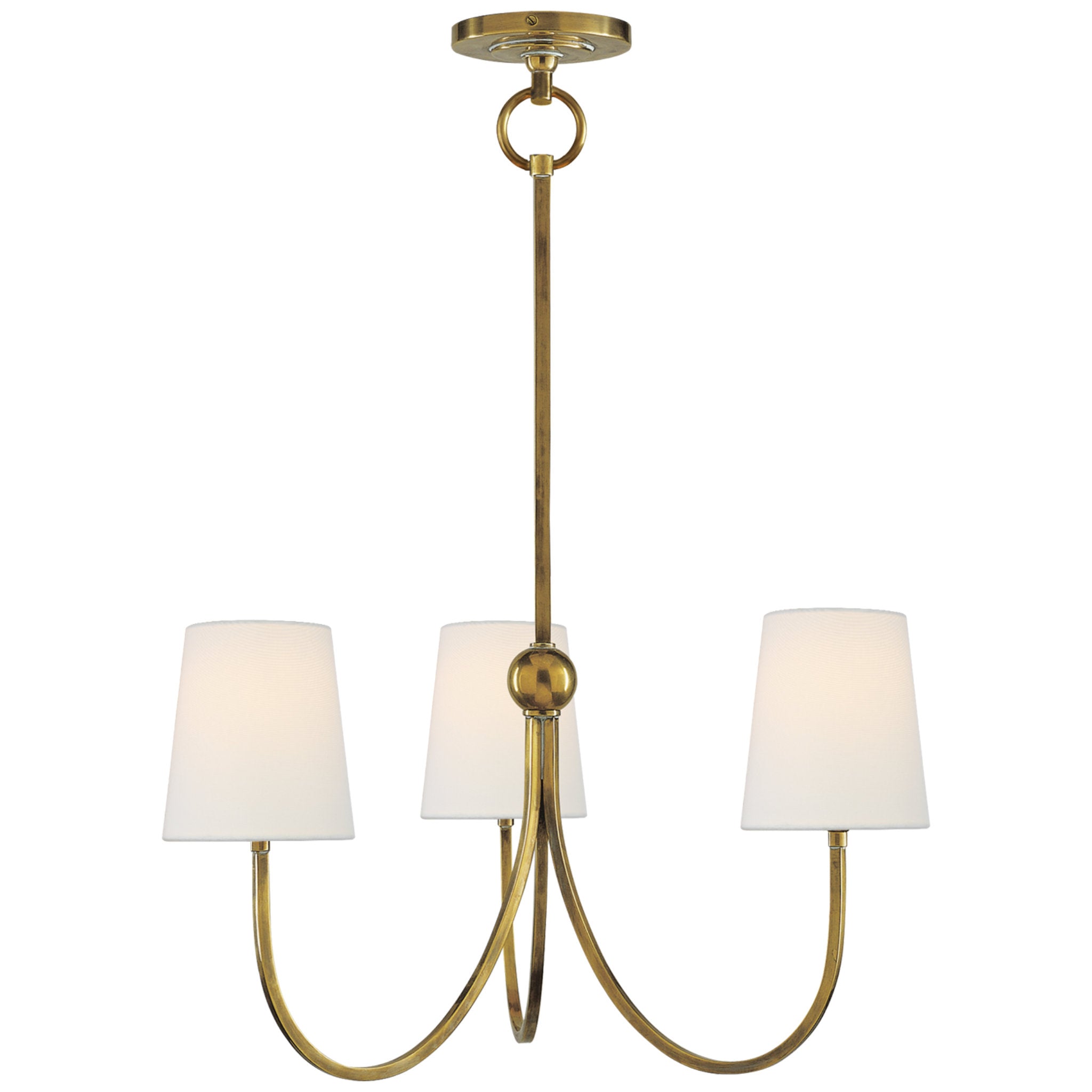 Reed 15 Wide Wall Sconce with Natural Paper Shade - Hand Rubbed Antique  Brass