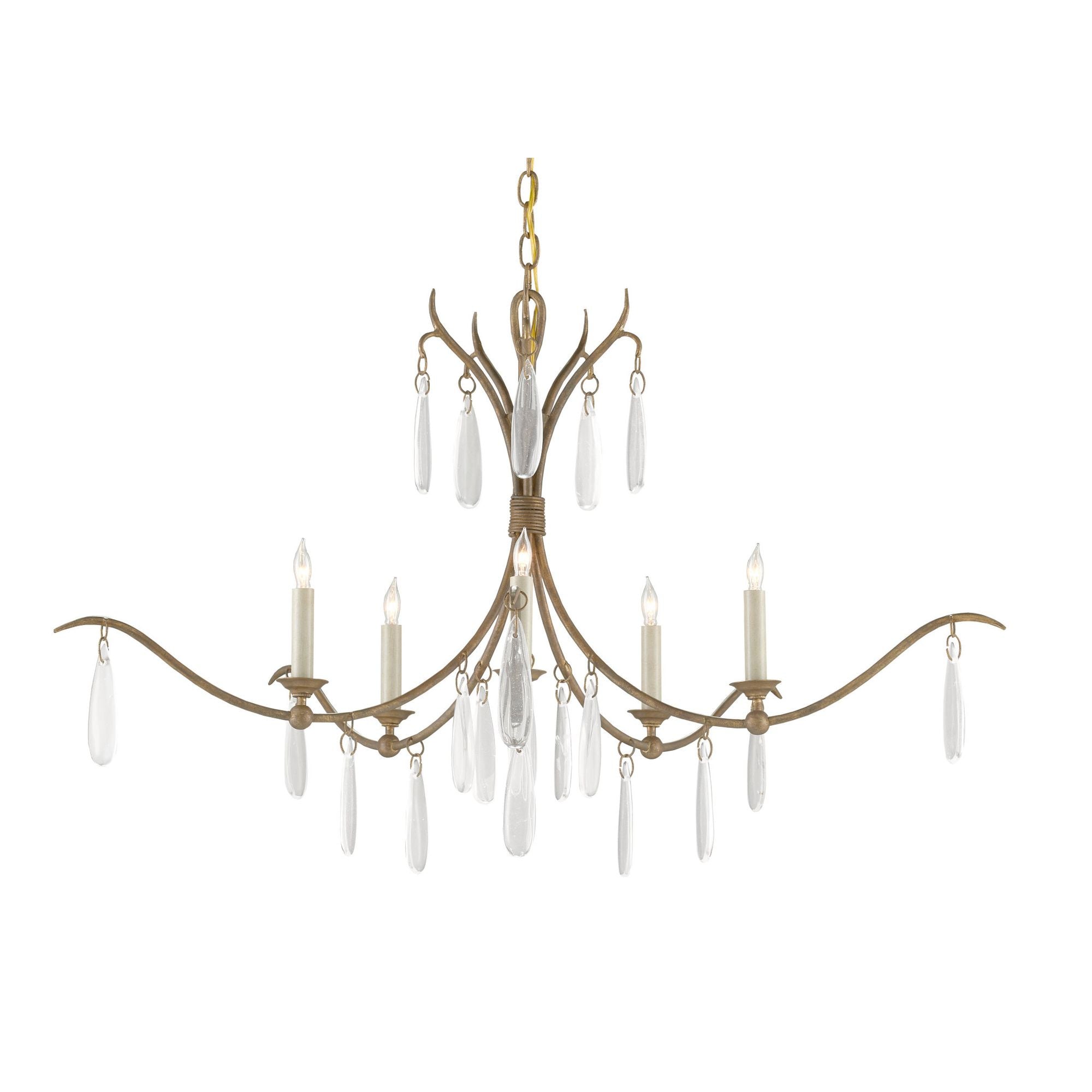 Rustic gold store chandelier