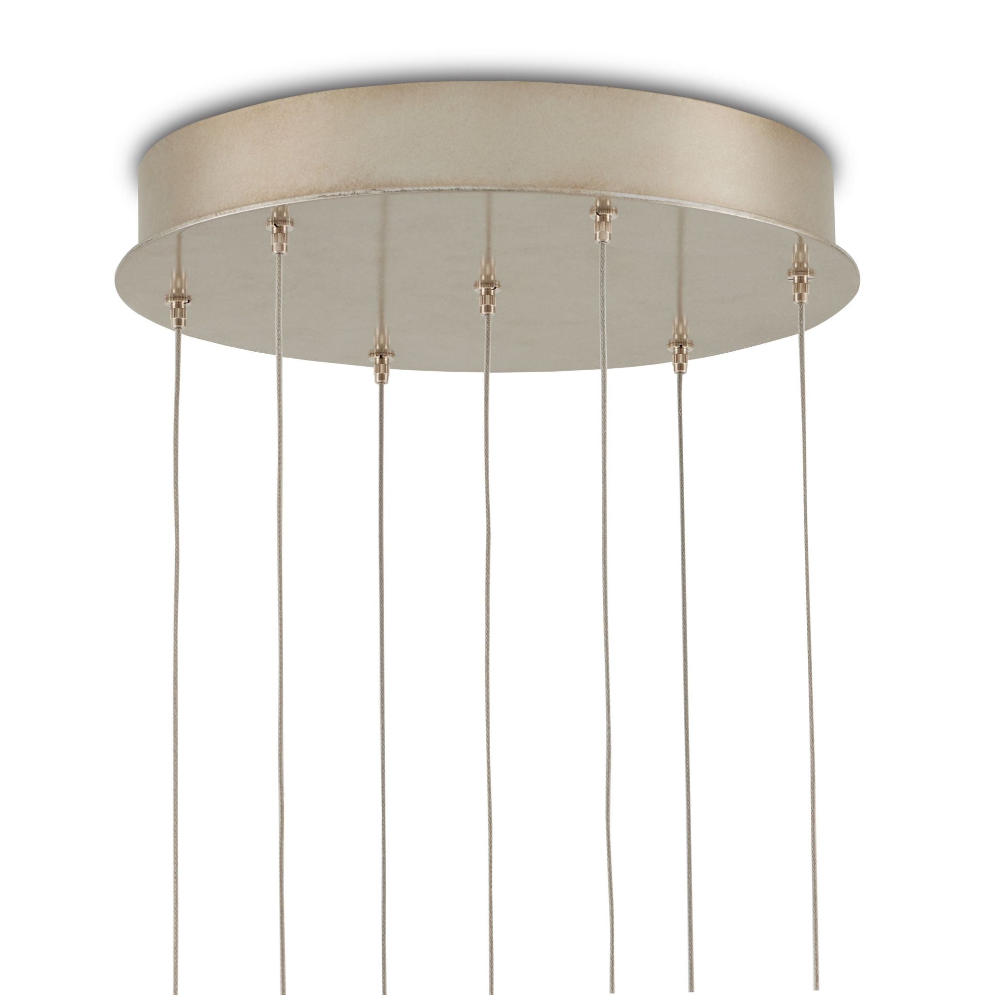 Lazio 7-Light Round Multi-Drop Pendant - Natural/Painted Silver