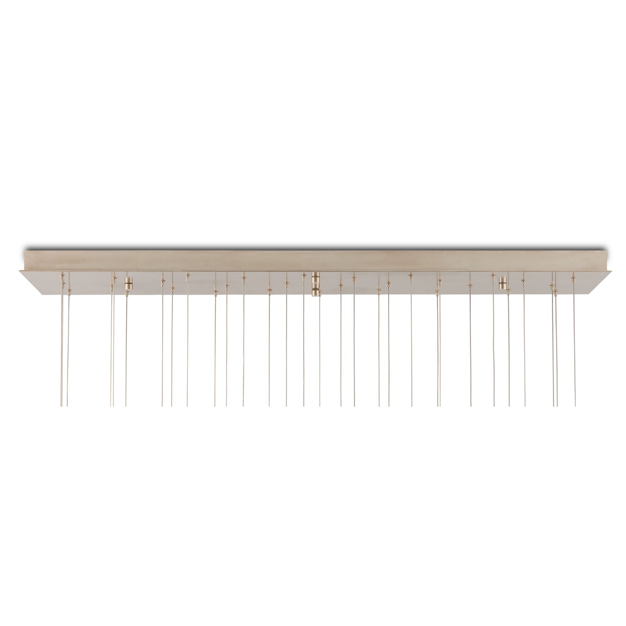 Lazio 30-Light Rectangular Multi-Drop Pendant - Natural/Painted Silver