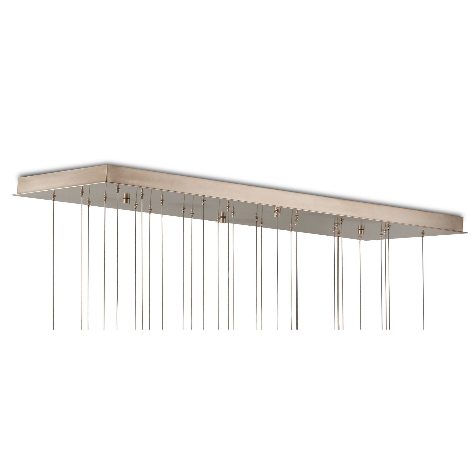 Lazio 30-Light Rectangular Multi-Drop Pendant - Natural/Painted Silver