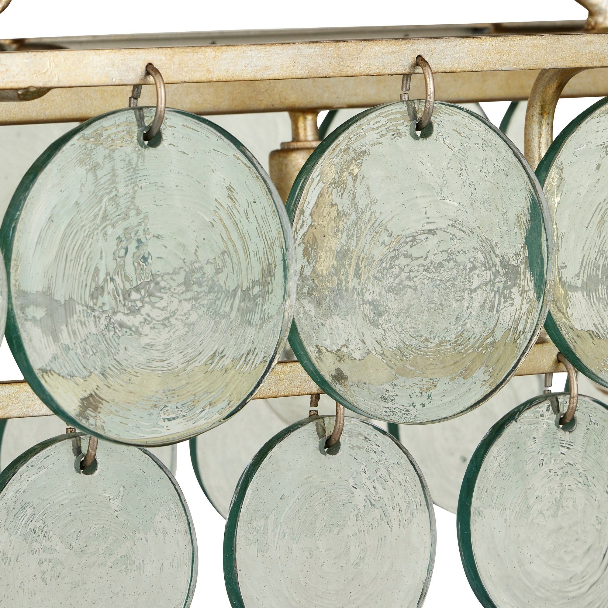 Settat Recycled Glass Chandelier - Silver Leaf/Clear