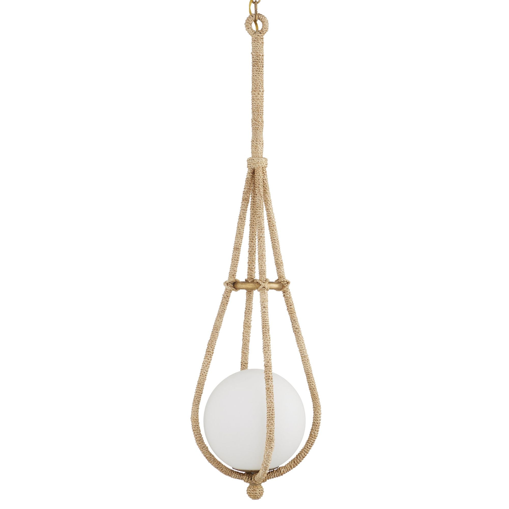 Passageway Rope Pendant - Natural/Dorado Gold/Frosted White