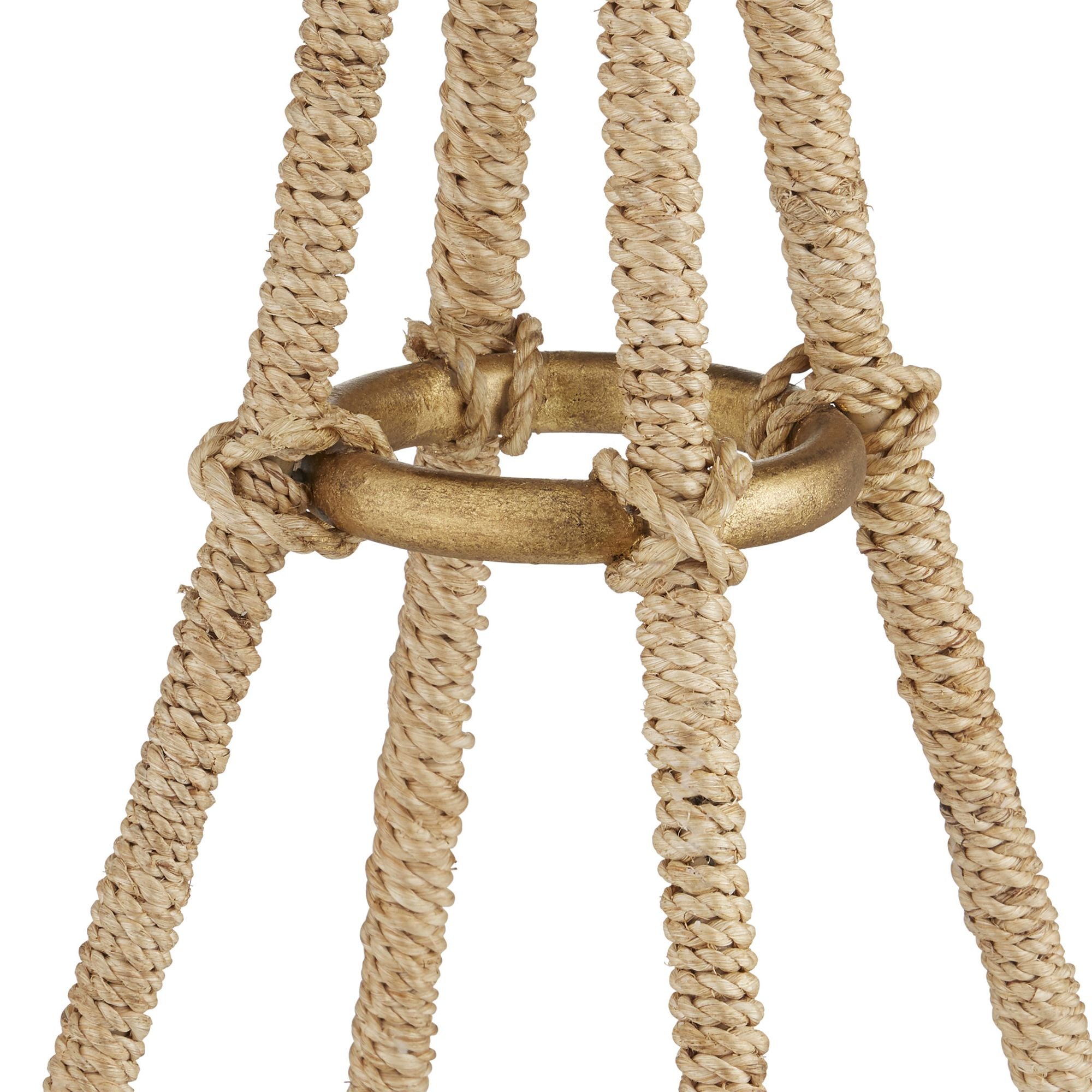 Passageway Rope Pendant - Natural/Dorado Gold/Frosted White