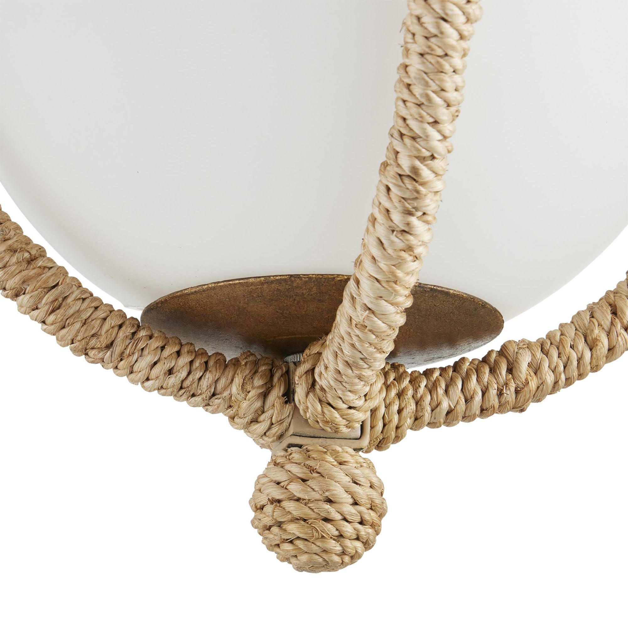 Passageway Rope Pendant - Natural/Dorado Gold/Frosted White