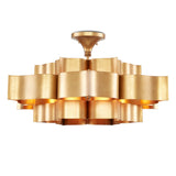 Grand Lotus Large Gold Chandelier - Antique Gold Leaf – Foundry