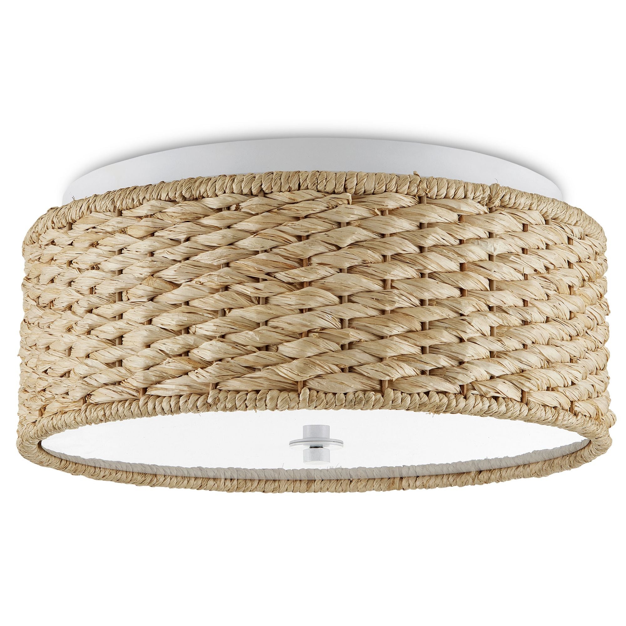 Colchester Raffia Flush Mount - Natural/White