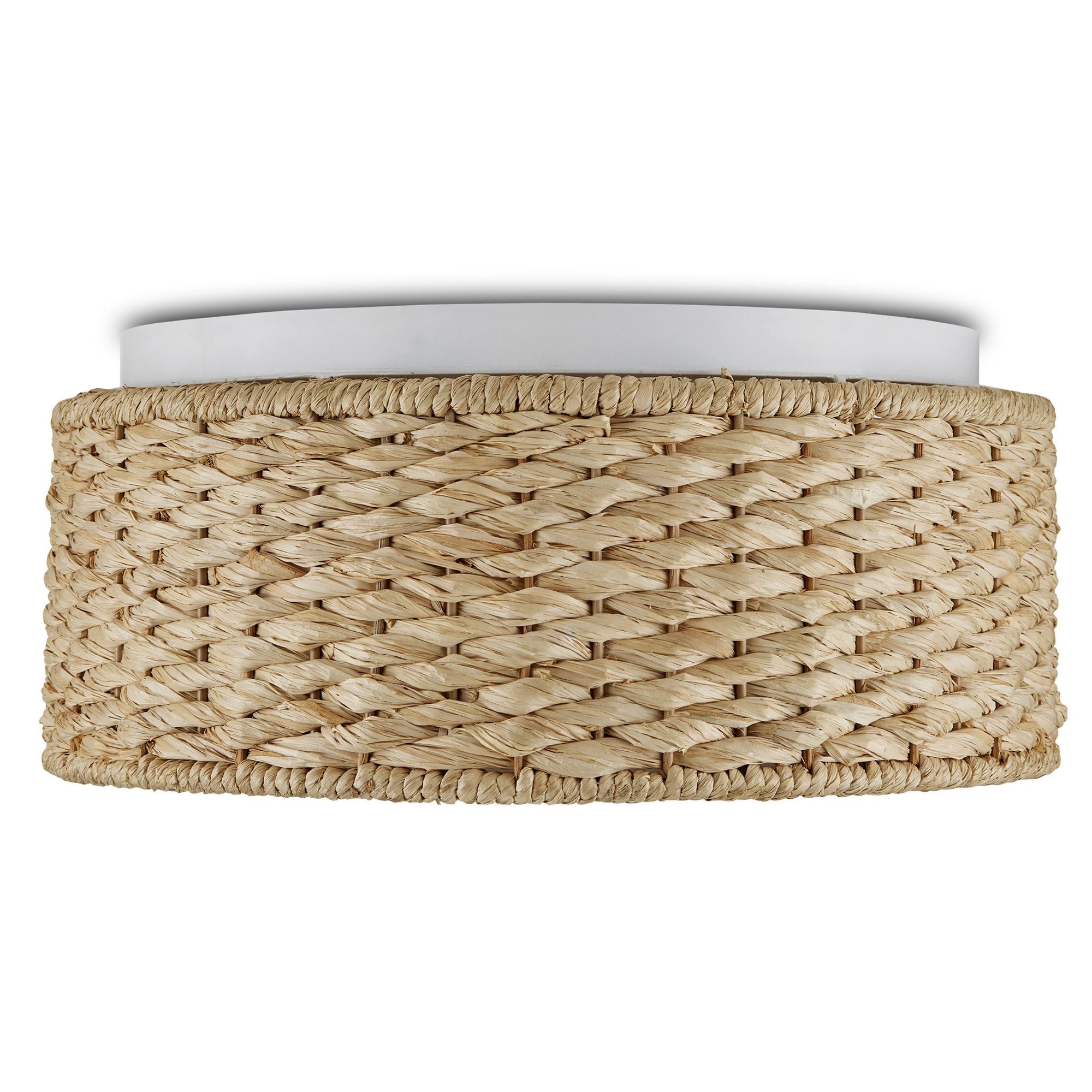 Colchester Raffia Flush Mount - Natural/White