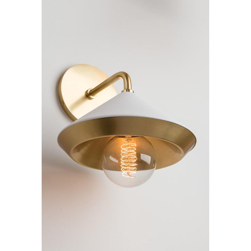 Marnie 1 Light Pendant in Aged Brass/Black – Foundry Lighting