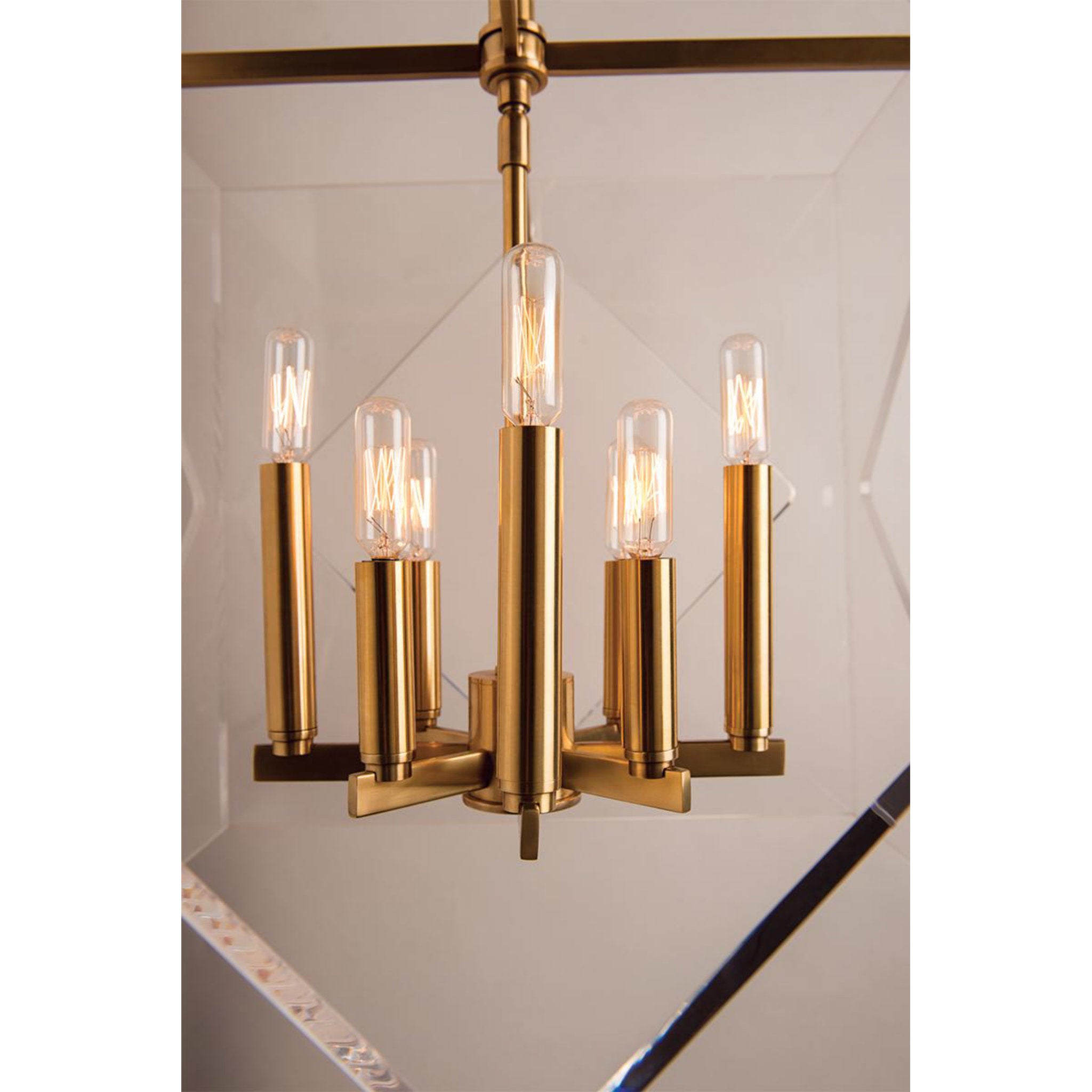 Travis 4 Light Lantern in Aged Brass