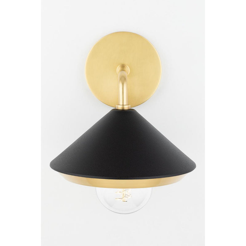 Marnie 1 Light Pendant in Aged Brass/Black – Foundry Lighting