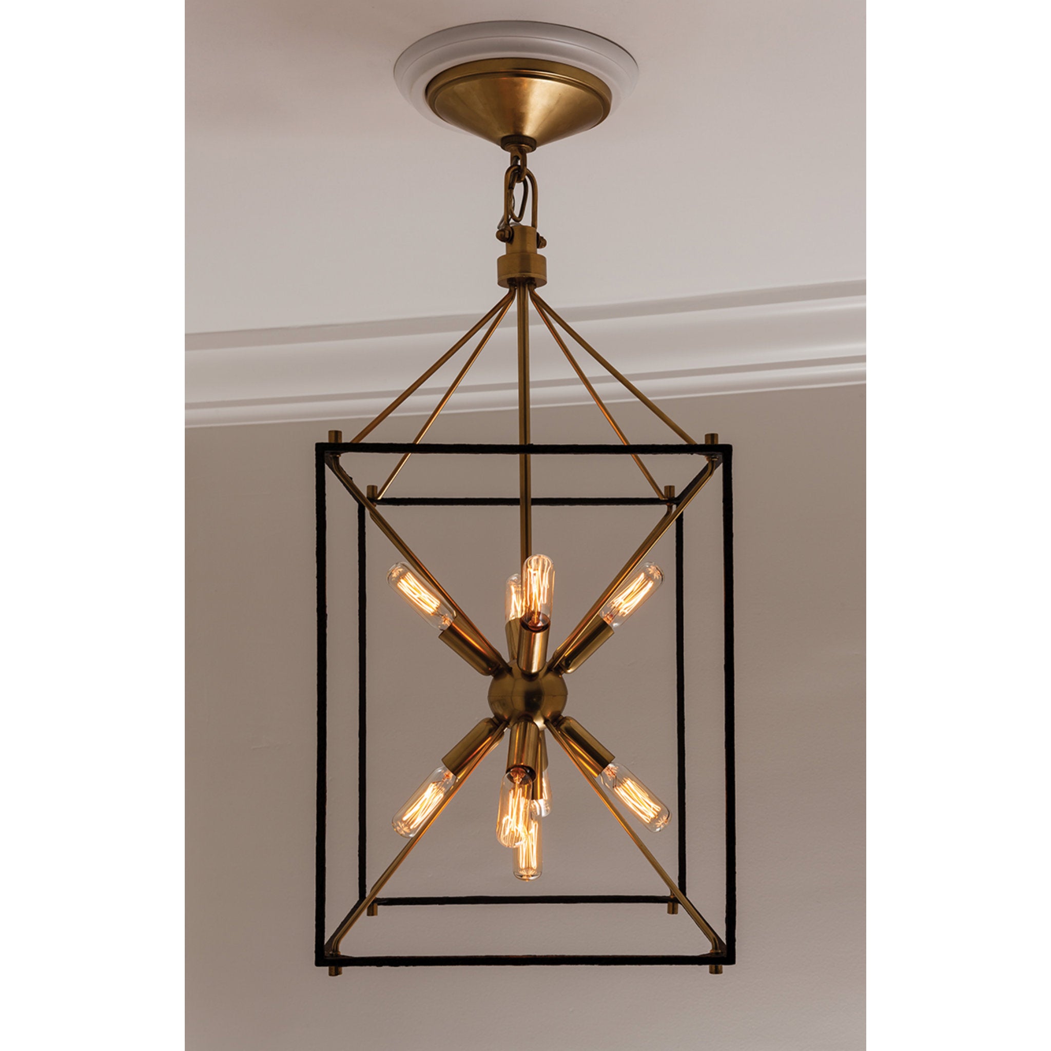 Glendale 9 Light Lantern in Aged Brass