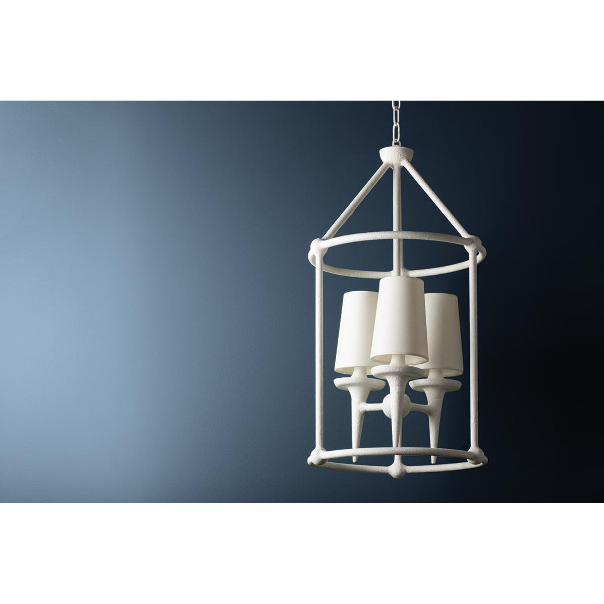 Torch 2 Light Wall Sconce in White Plaster