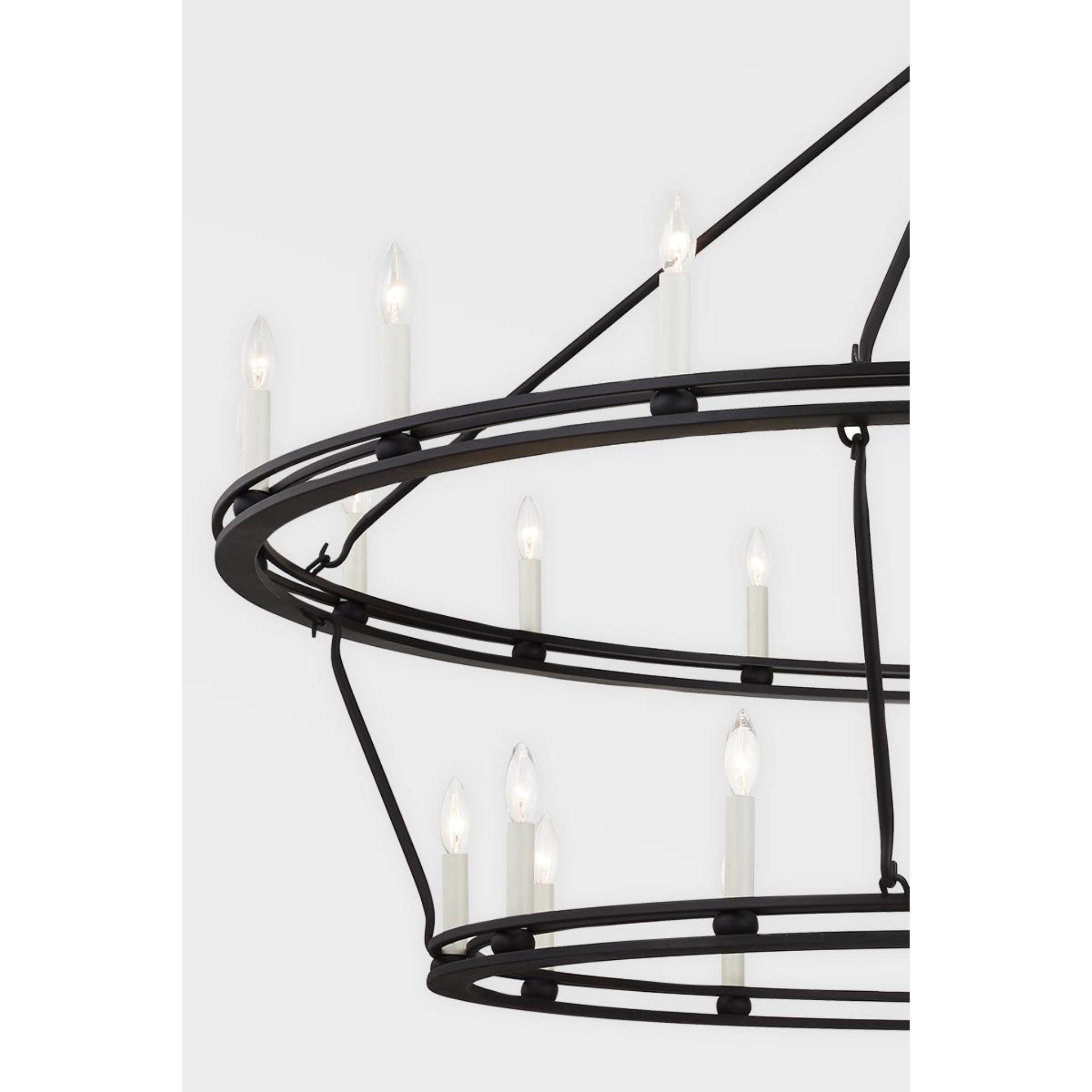 Sutton Chandelier 28-Light LED in  Textured Black L61 x W61 x H49