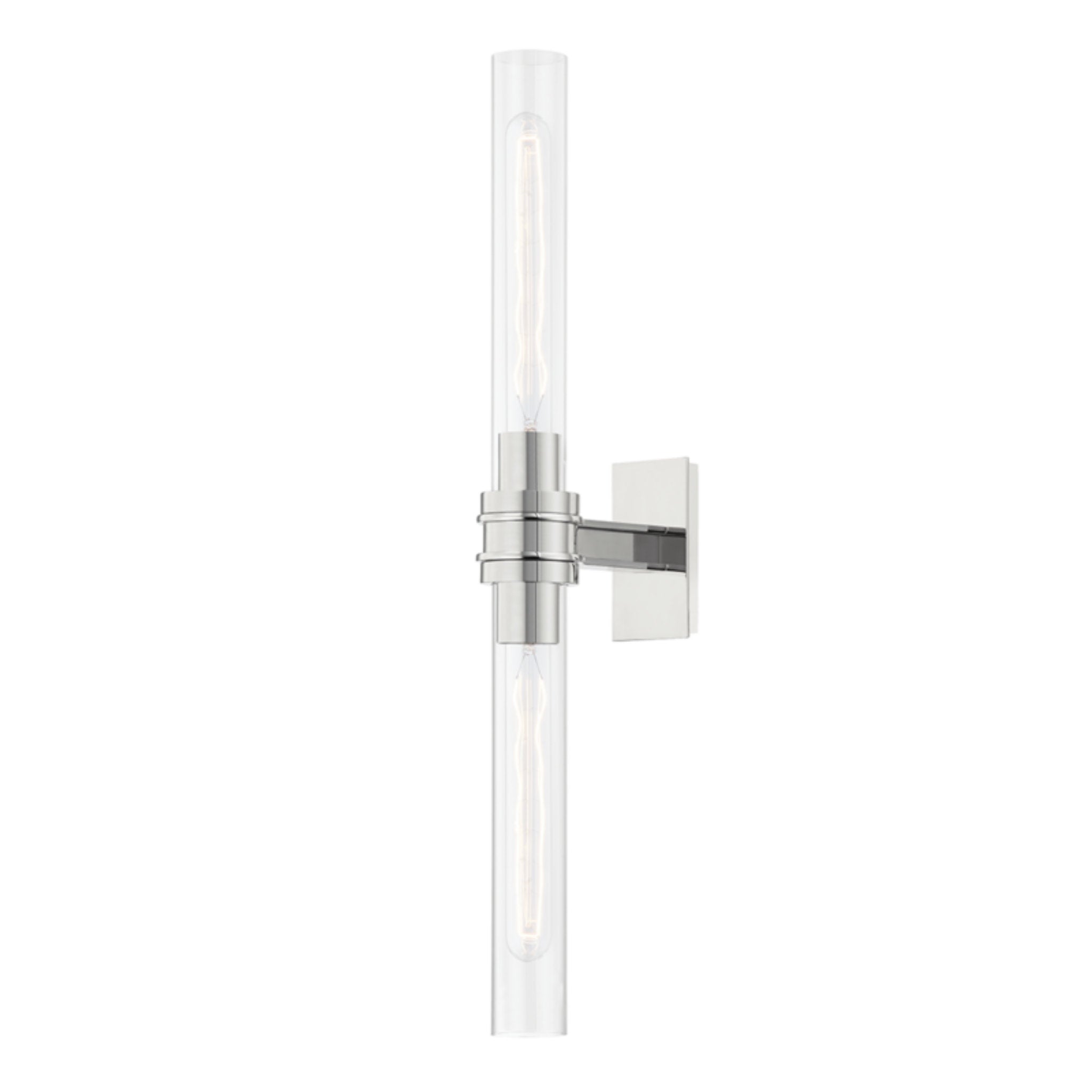 Oakfield 2 Light Wall Sconce in Polished Nickel